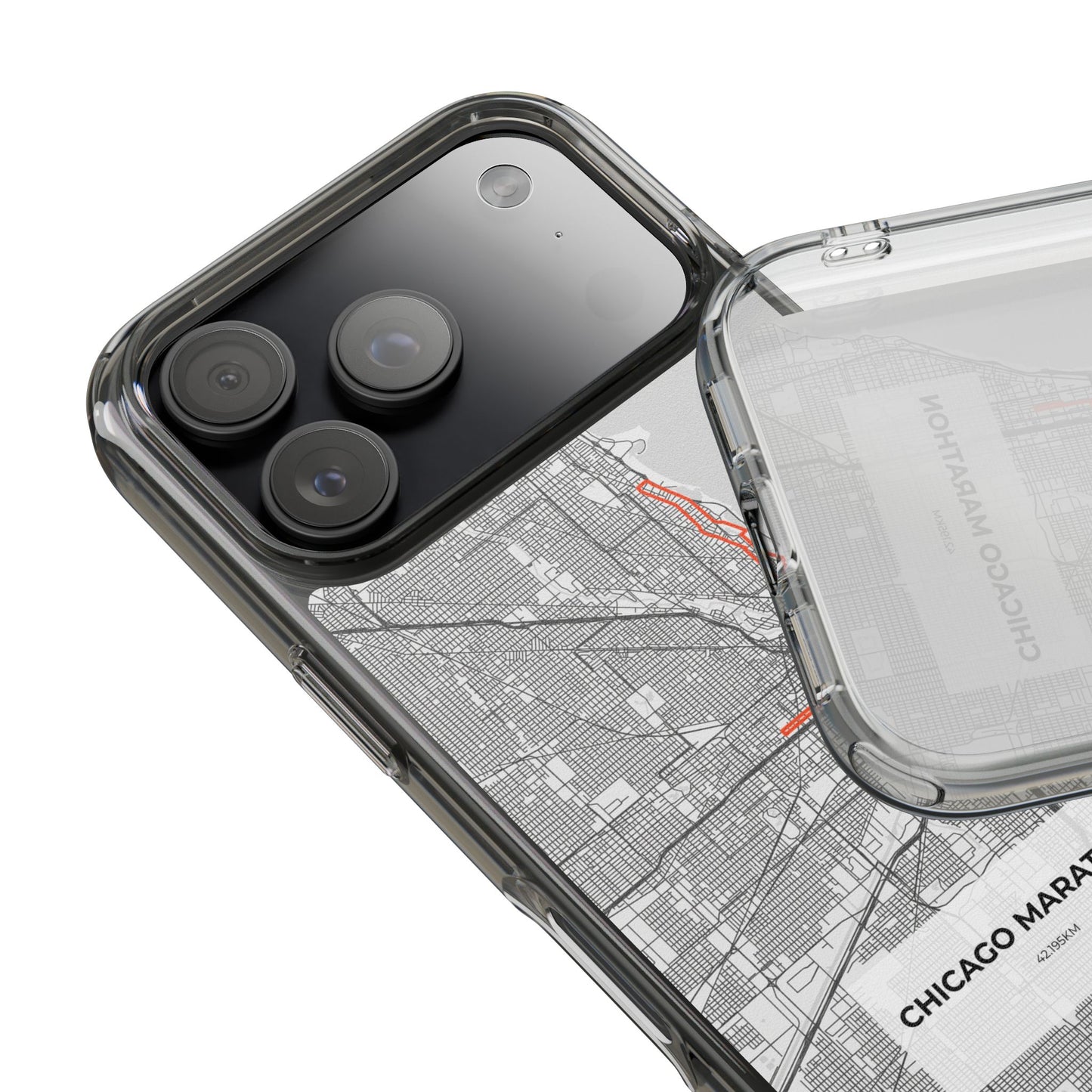 Chicago Marathon Route Clear Impact-Resistant Phone Case