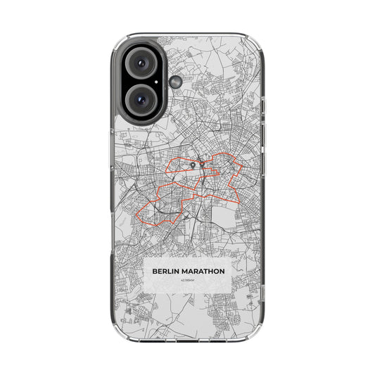 Berlin Marathon Route Magnetic Clear Impact-Resistant Phone Case