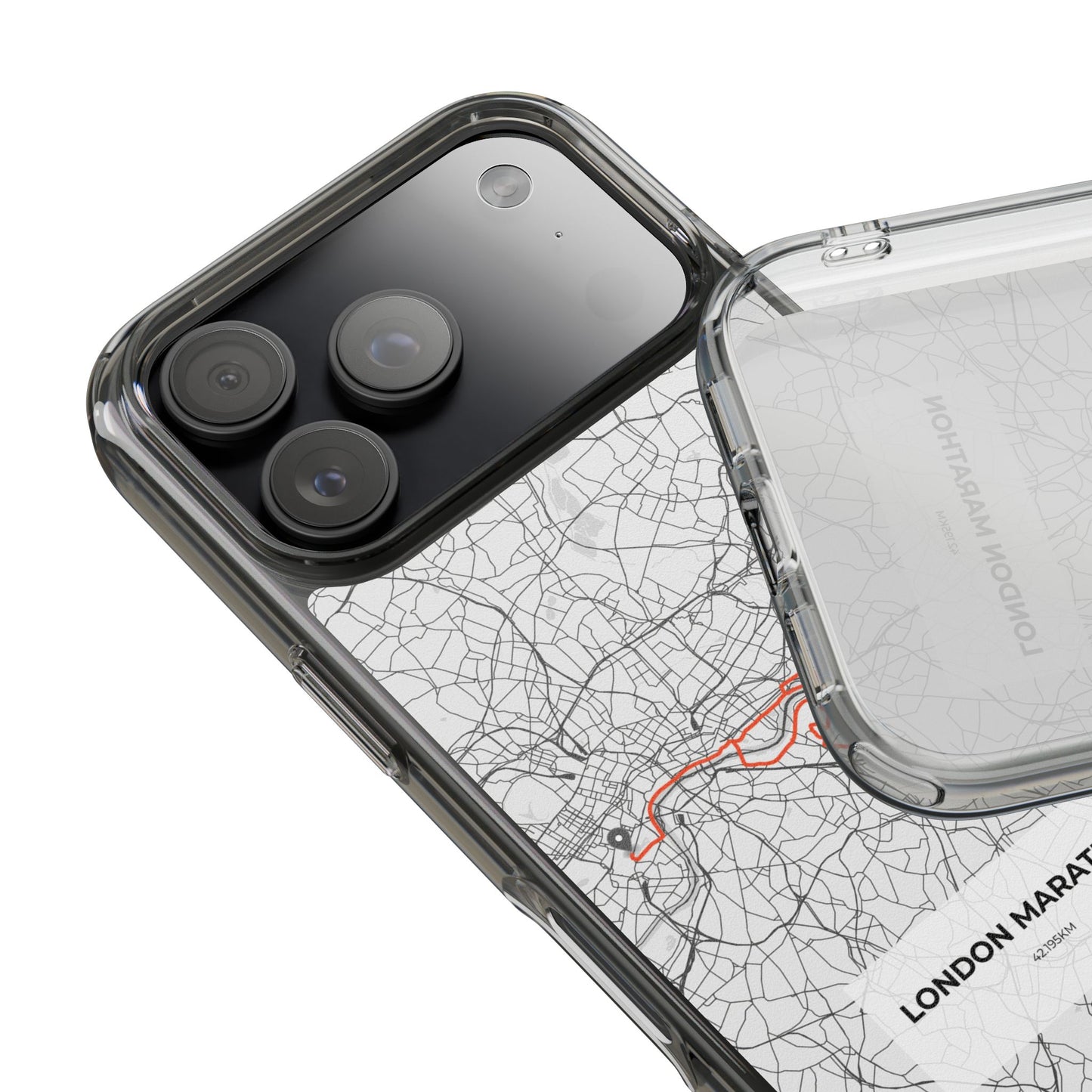London Marathon Route Clear Impact-Resistant Phone Case