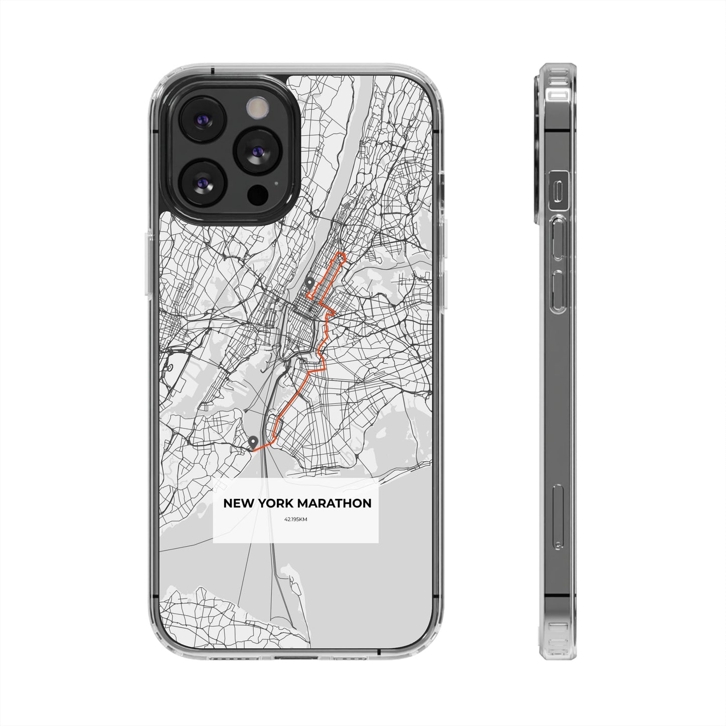 New York Marathon Route Magnetic Clear Impact-Resistant Phone Case