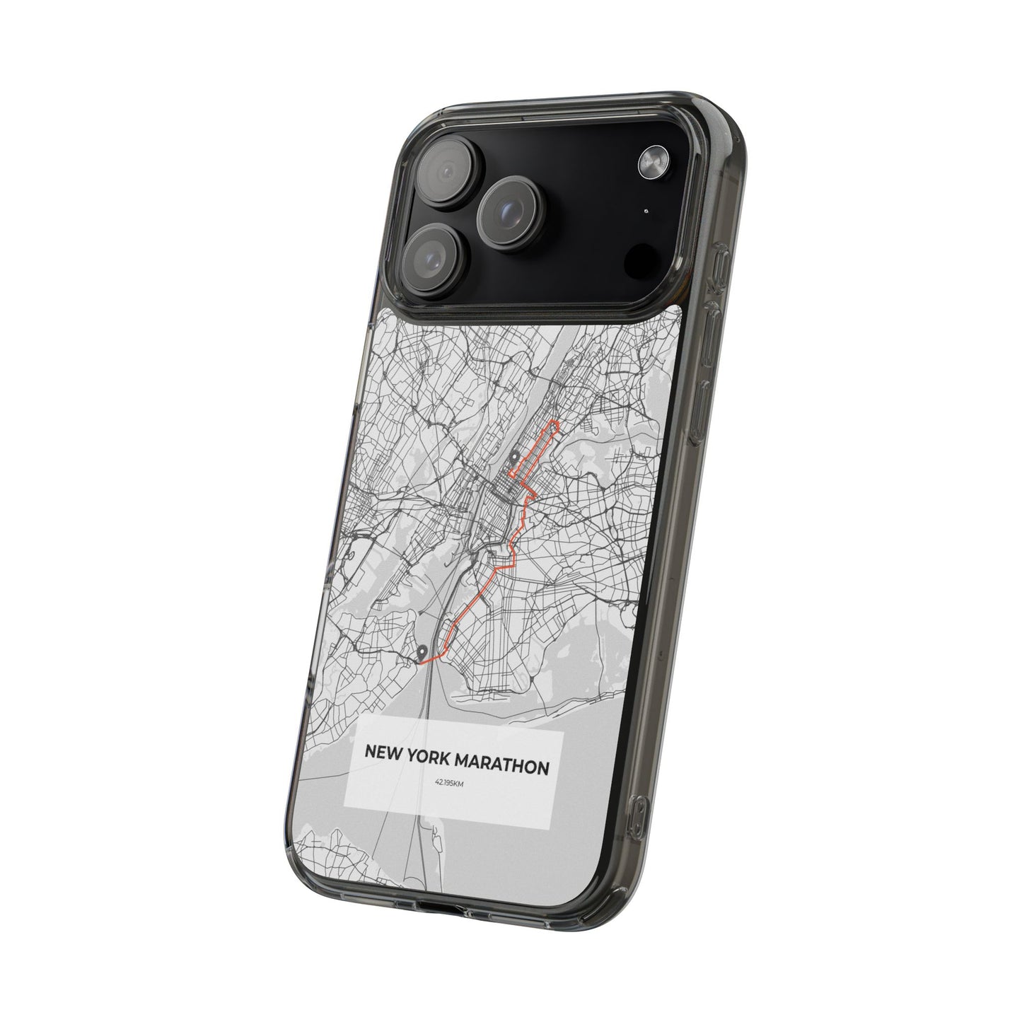 New York Marathon Route Clear Impact-Resistant Phone Case