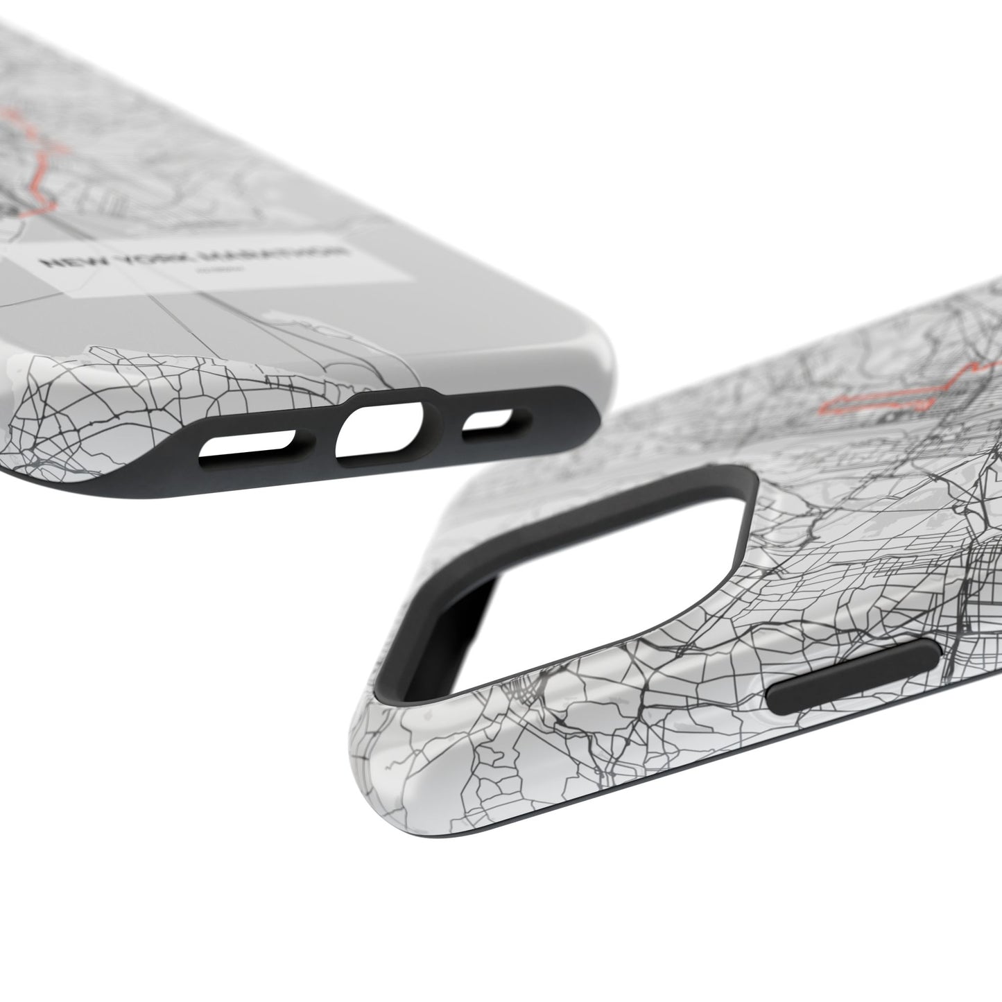 New York Marathon Route Magnetic Impact-Resistant Phone Case