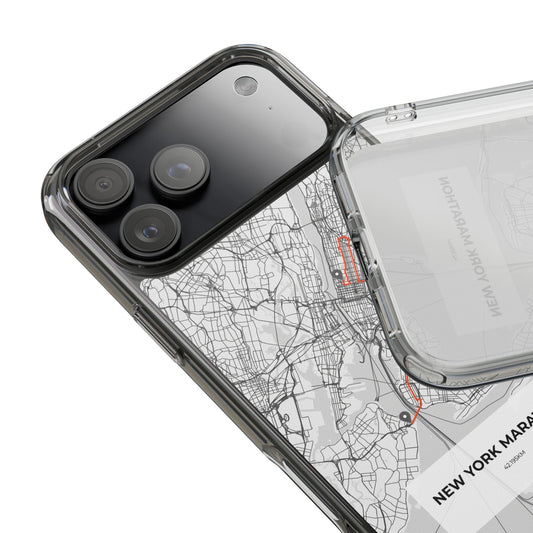 New York Marathon Route Clear Impact-Resistant Phone Case