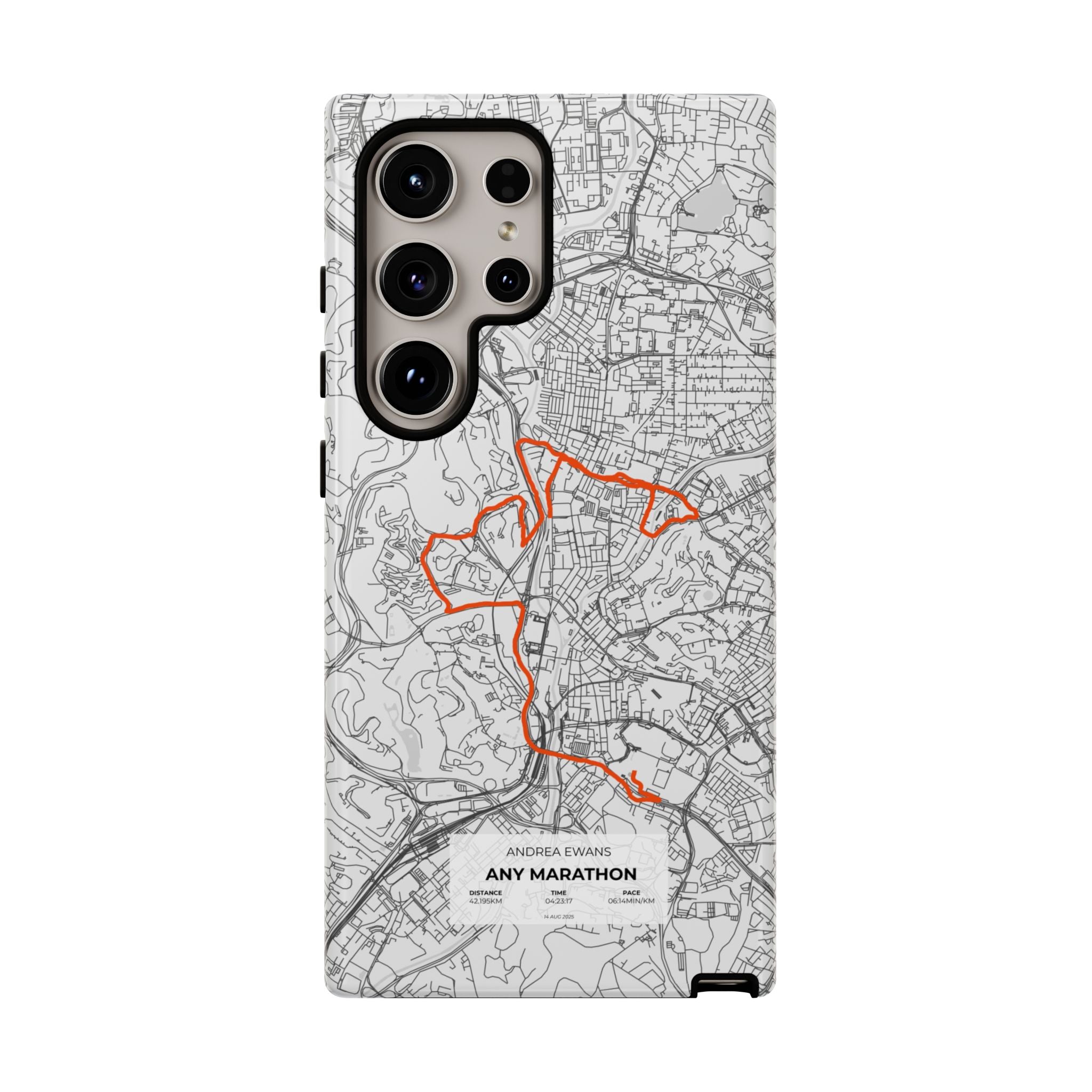 Customized Marathon Route Tough Phone Case