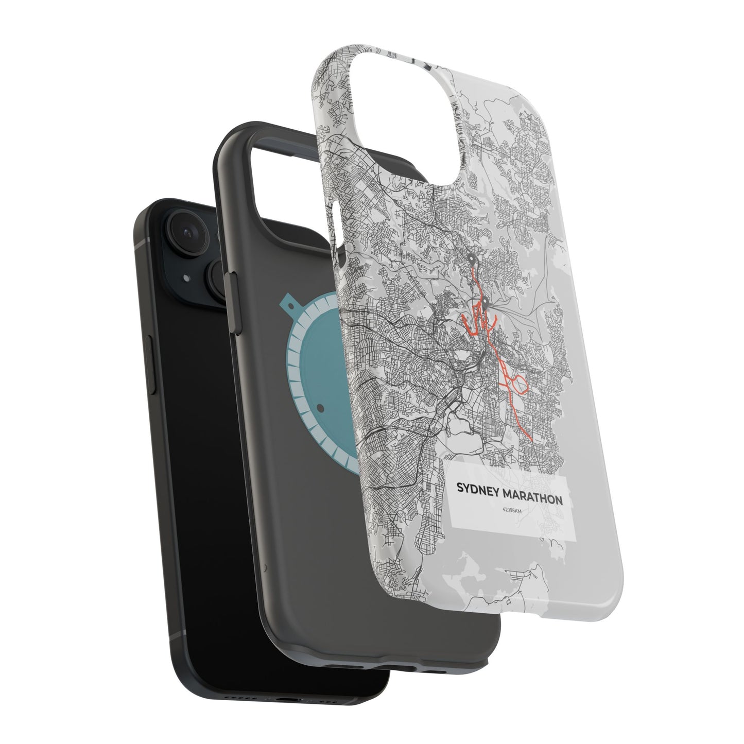 Sydney Marathon Route Magnetic Impact-Resistant Phone Case