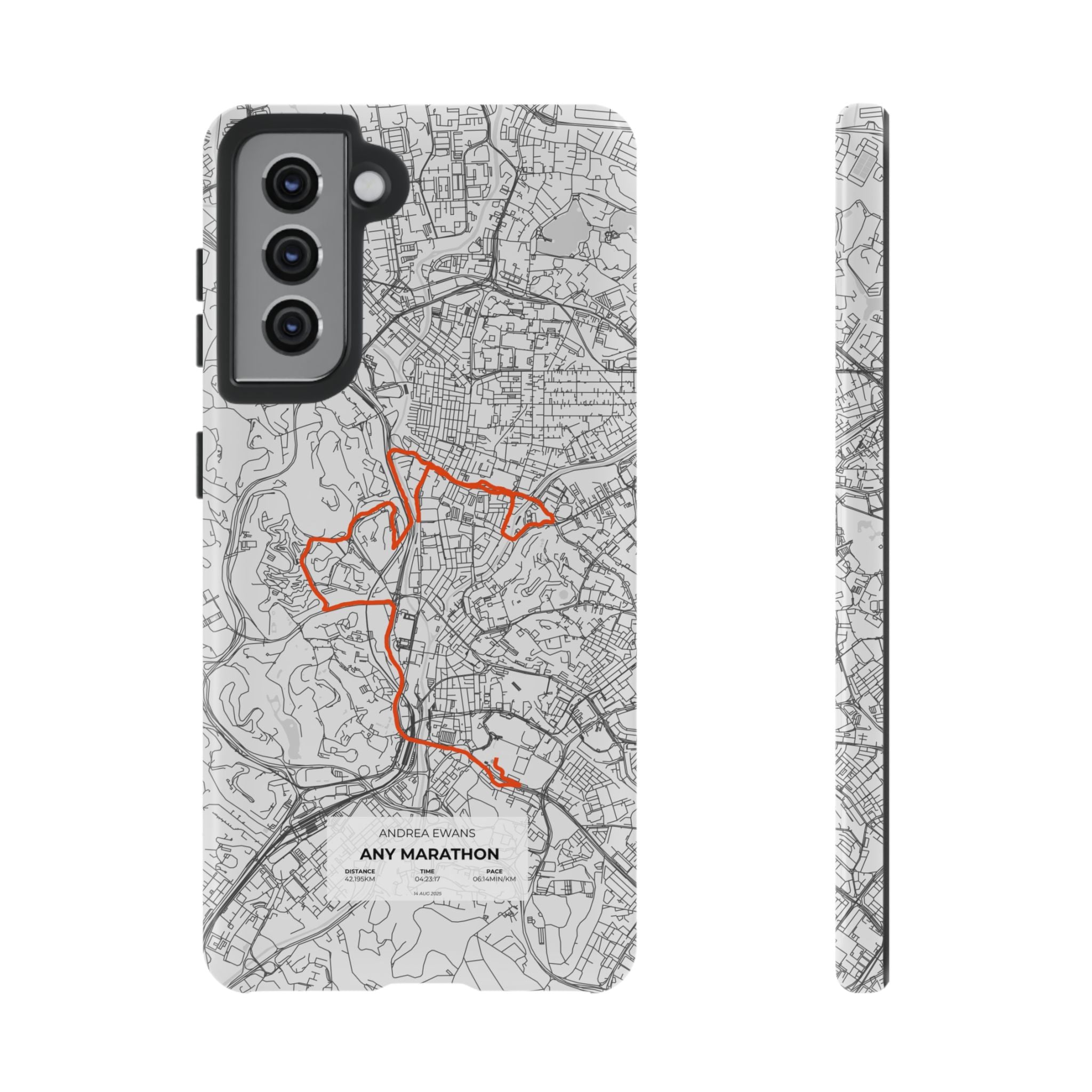 Customized Marathon Route Tough Phone Case