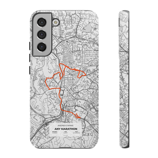 Customized Marathon Route Tough Phone Case