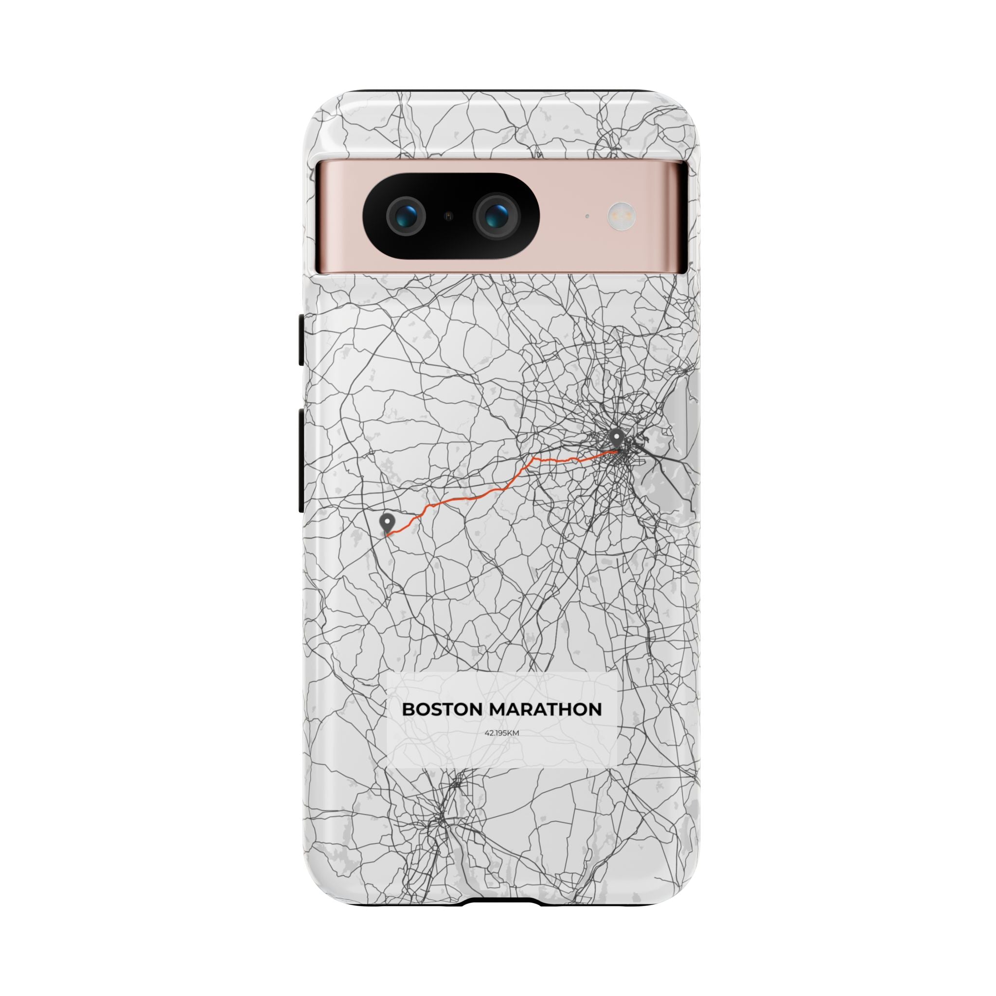 Boston Marathon Route Tough Phone Case