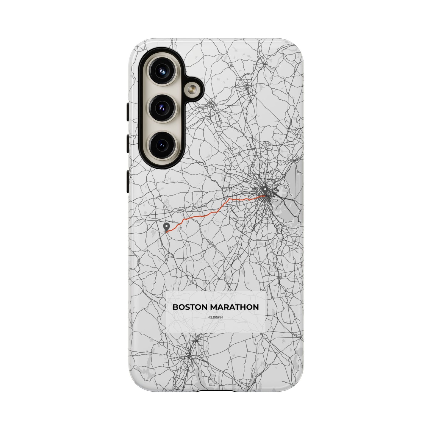 Boston Marathon Route Tough Phone Case