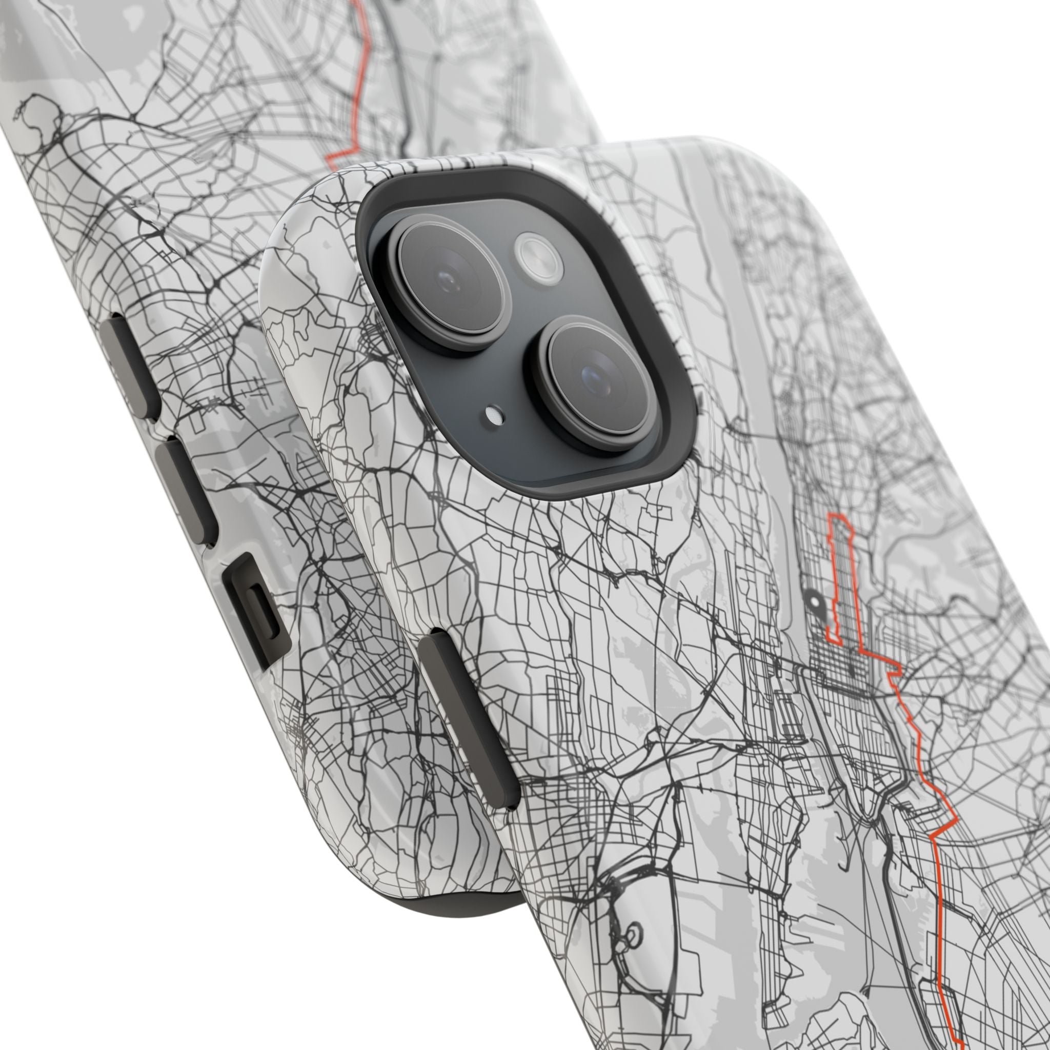 New York Marathon Route Magnetic Impact-Resistant Phone Case
