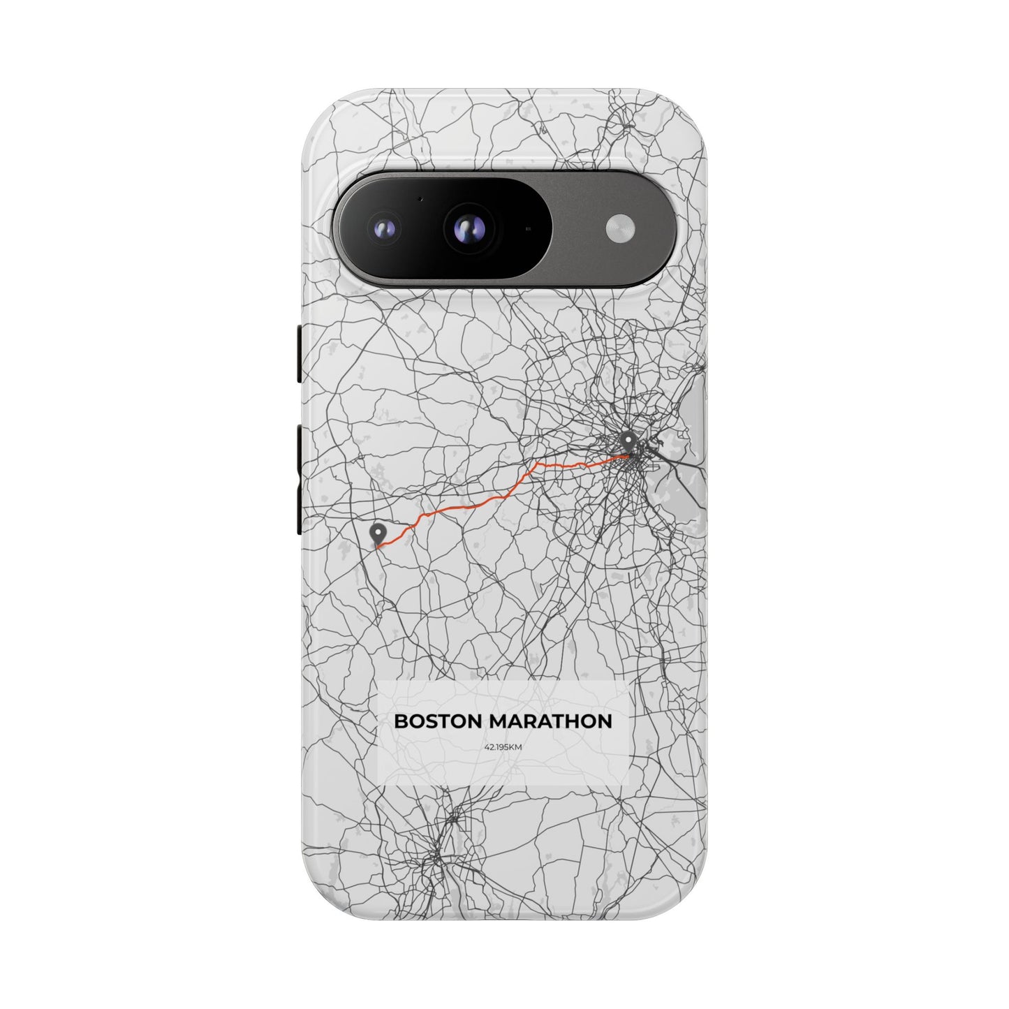 Boston Marathon Route Tough Phone Case