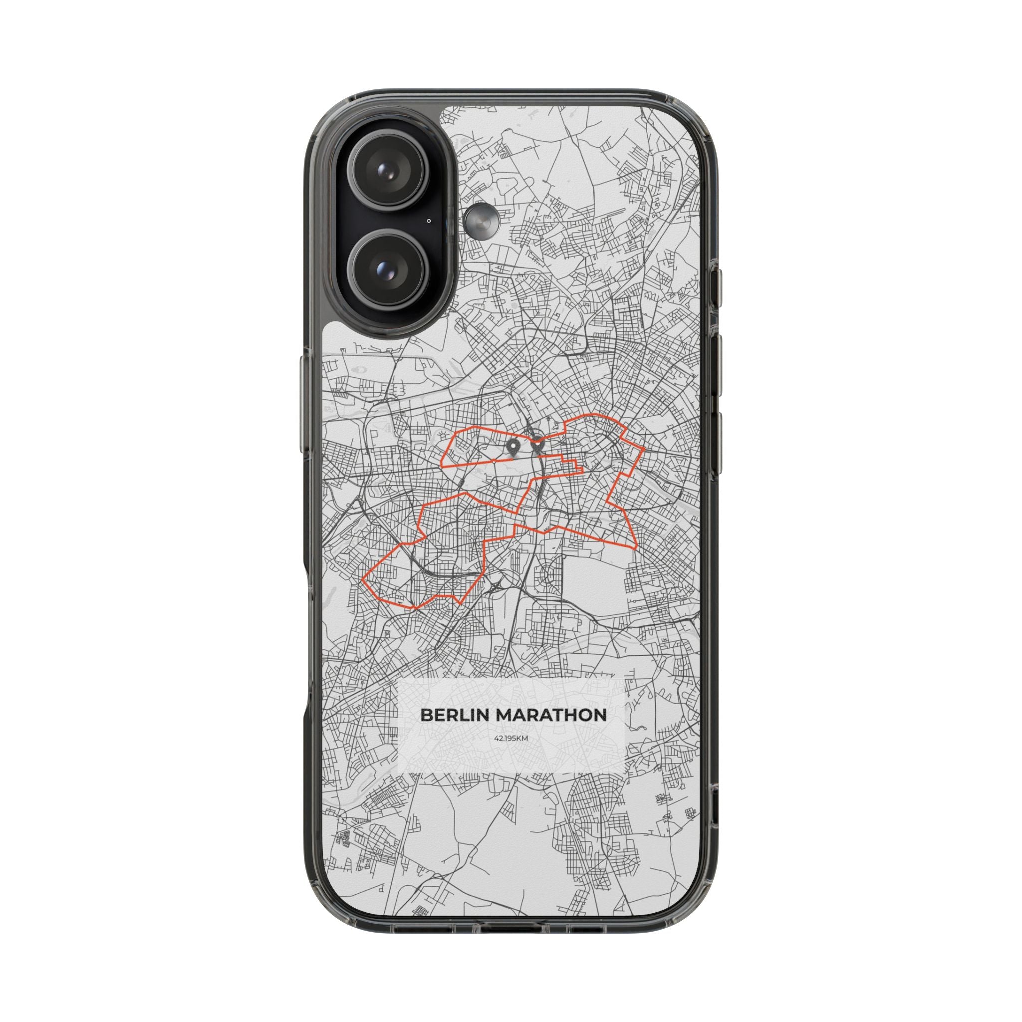 Berlin Marathon Route Clear Impact-Resistant Phone Case