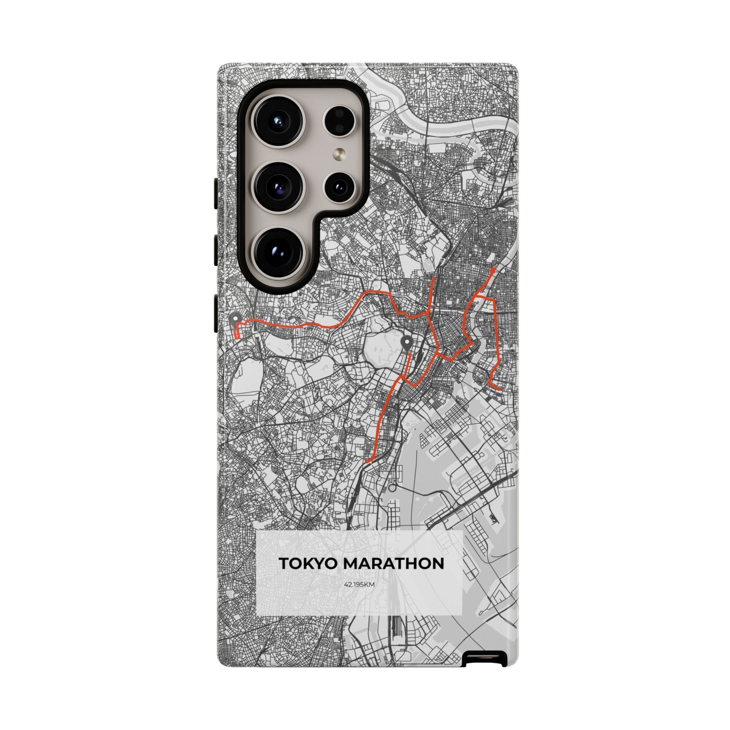 Tokyo Marathon Route Tough Phone Case