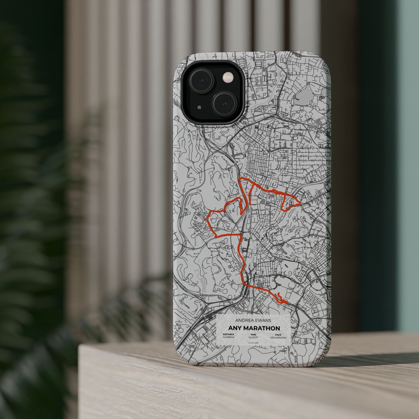 Customized Marathon Route Magnetic Impact-Resistant Phone Case