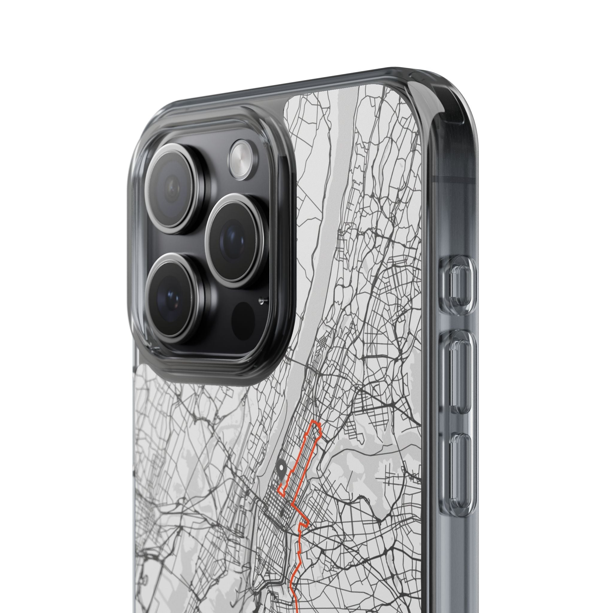 New York Marathon Route Clear Impact-Resistant Phone Case