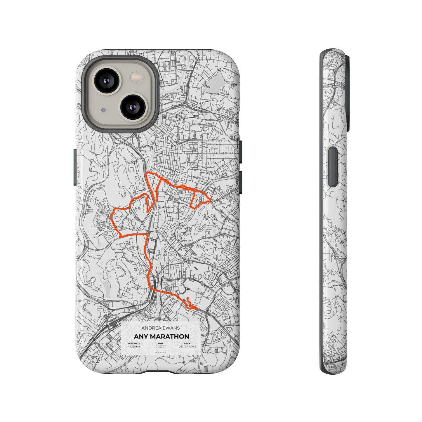 Customized Marathon Route Tough Phone Case
