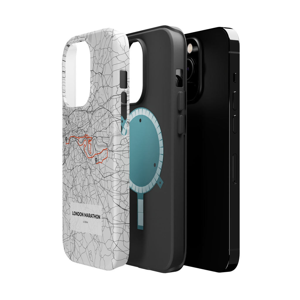 London Marathon Route Magnetic Impact-Resistant Phone Case