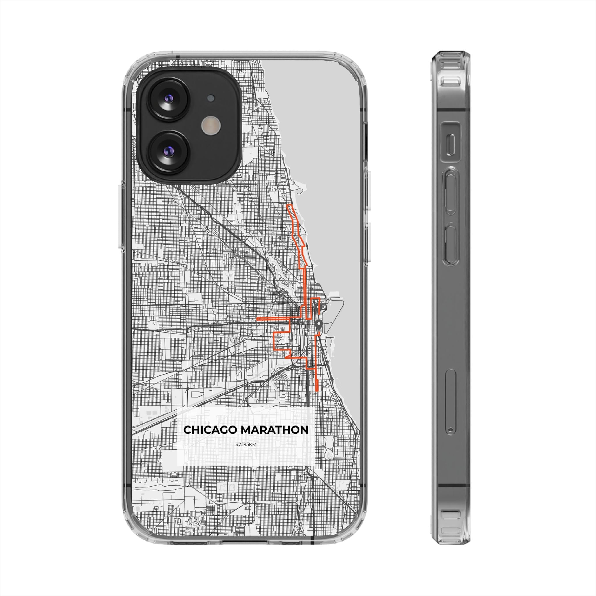 Chicago Marathon Route Magnetic Clear Impact-Resistant Phone Case