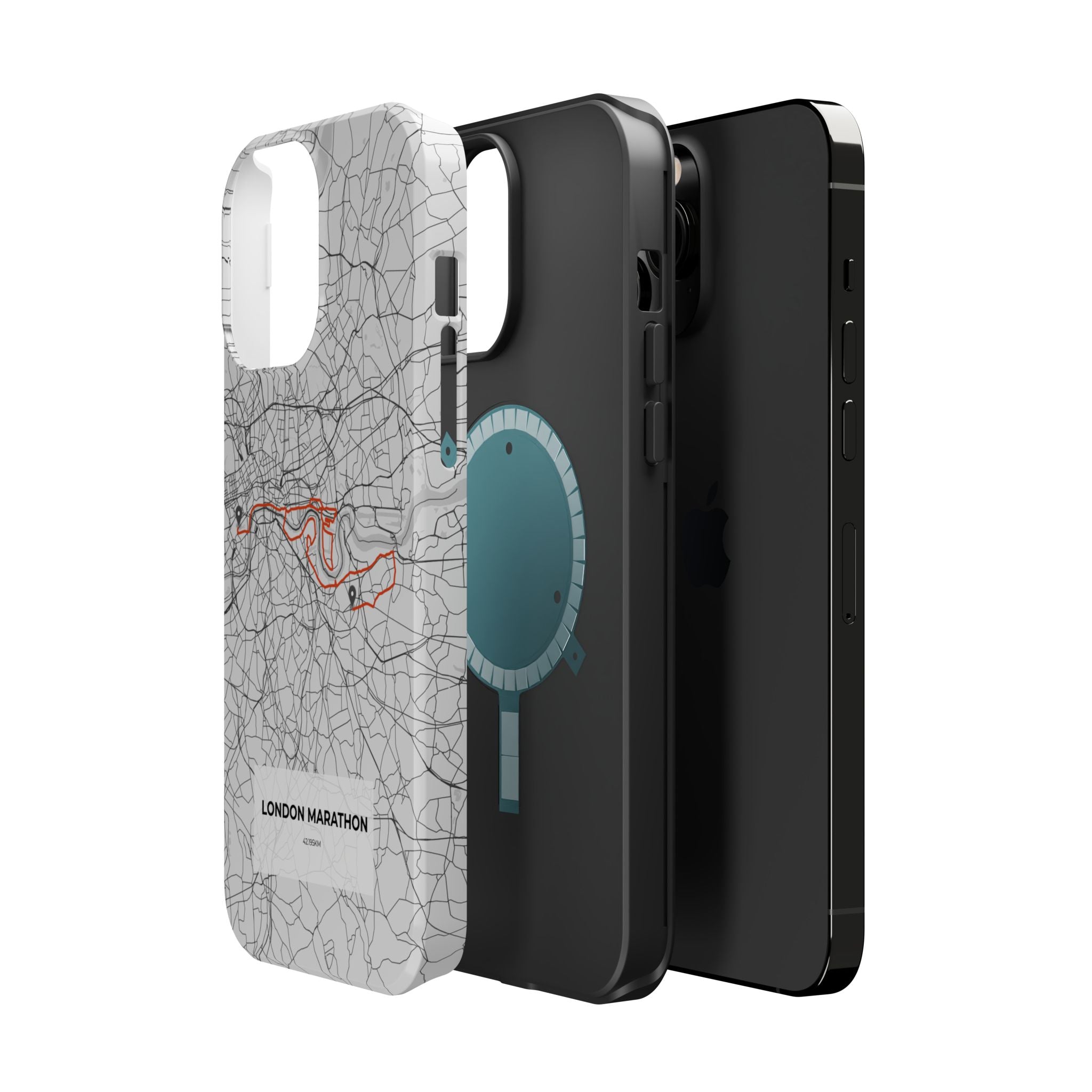 London Marathon Route Magnetic Impact-Resistant Phone Case