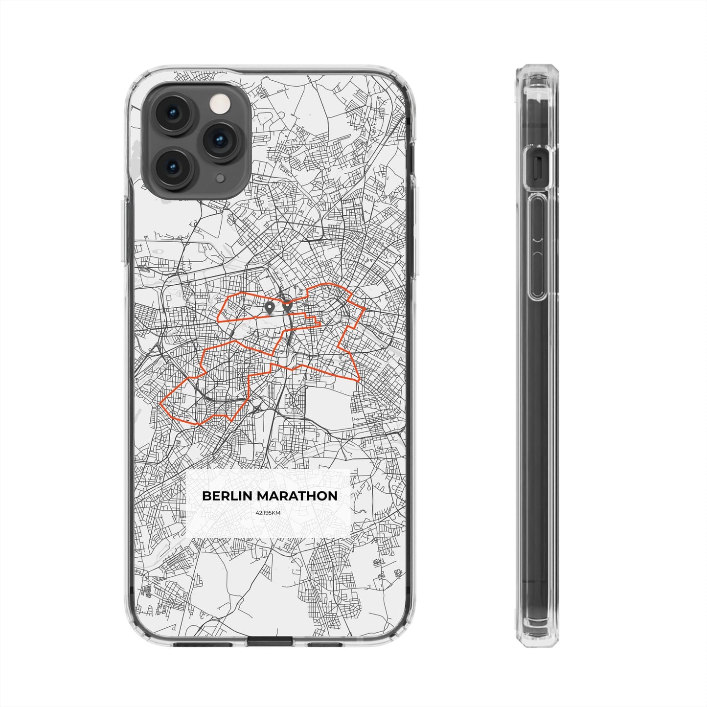 Berlin Marathon Route Clear Impact-Resistant Phone Case