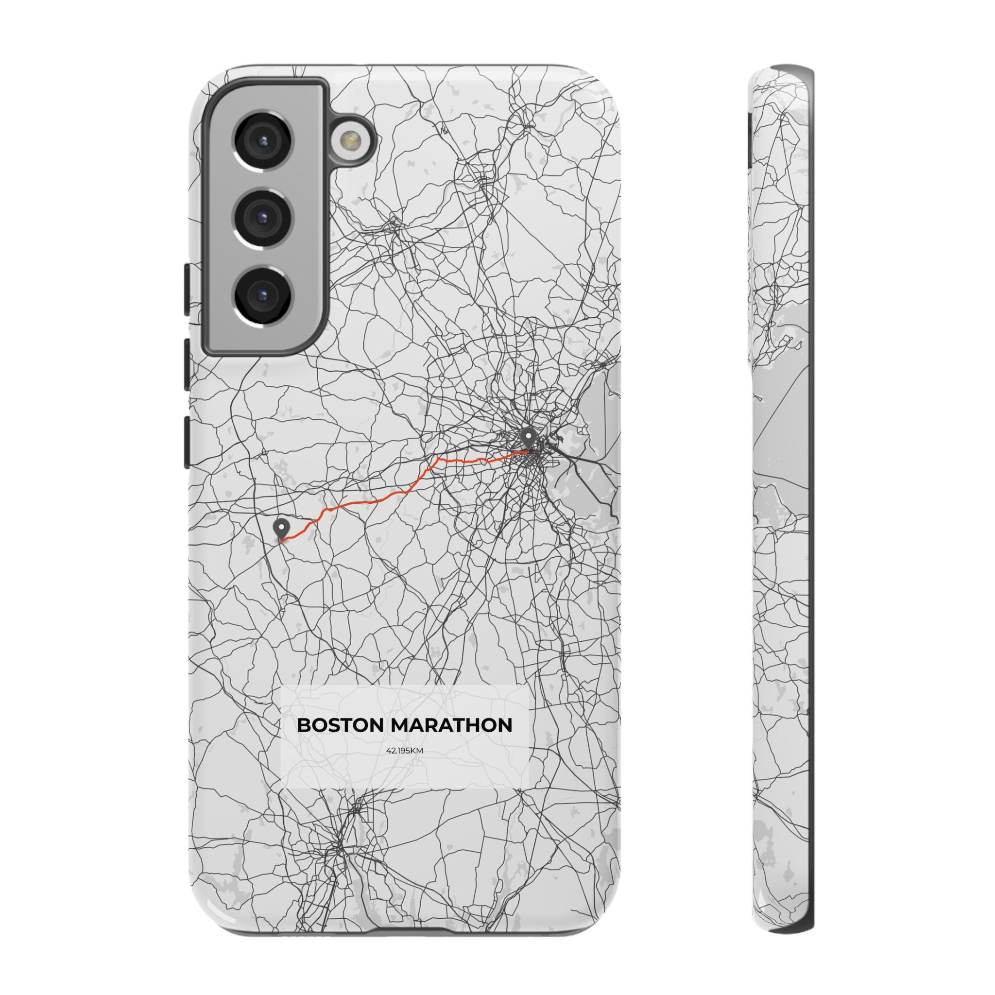 Boston Marathon Route Tough Phone Case