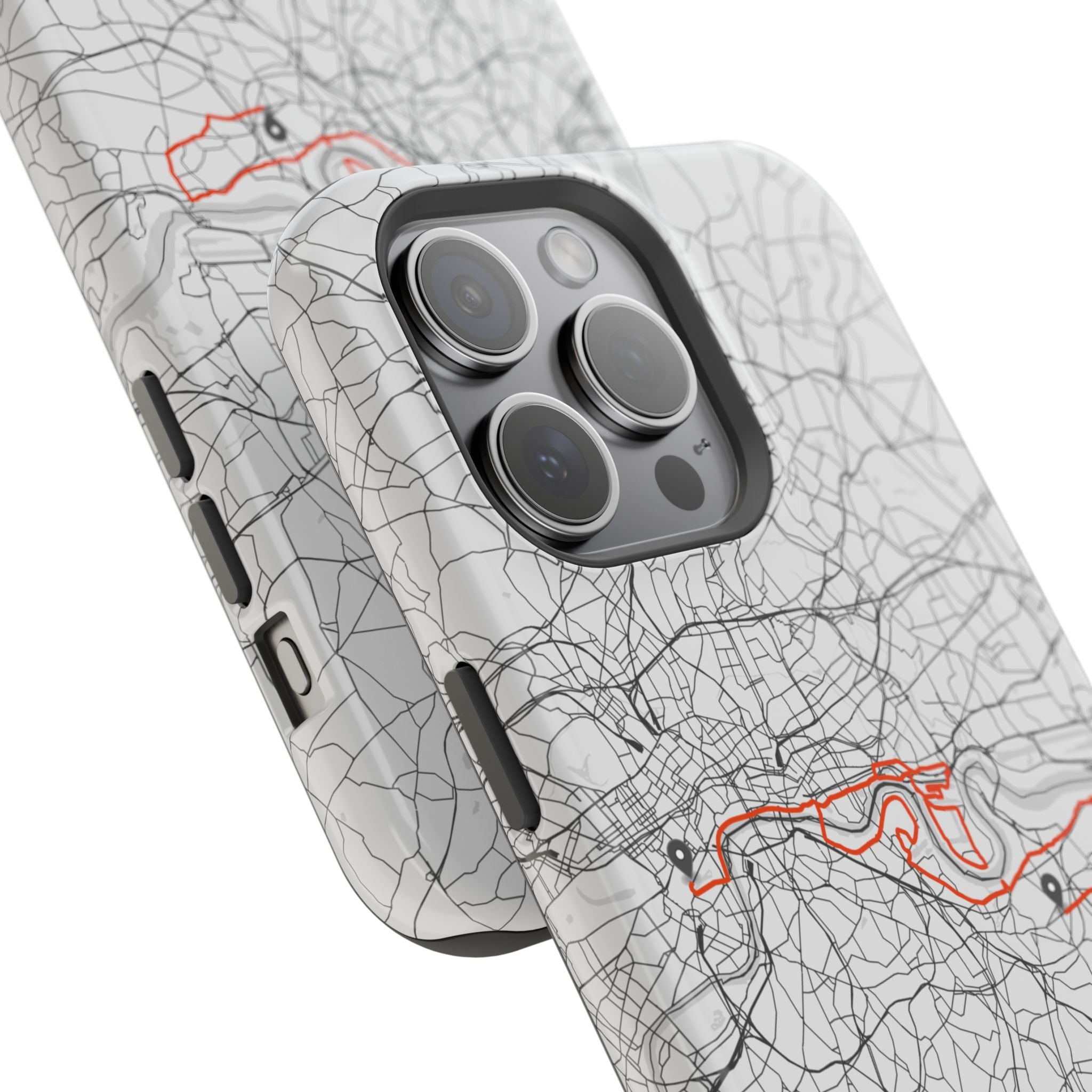 London Marathon Route Magnetic Impact-Resistant Phone Case