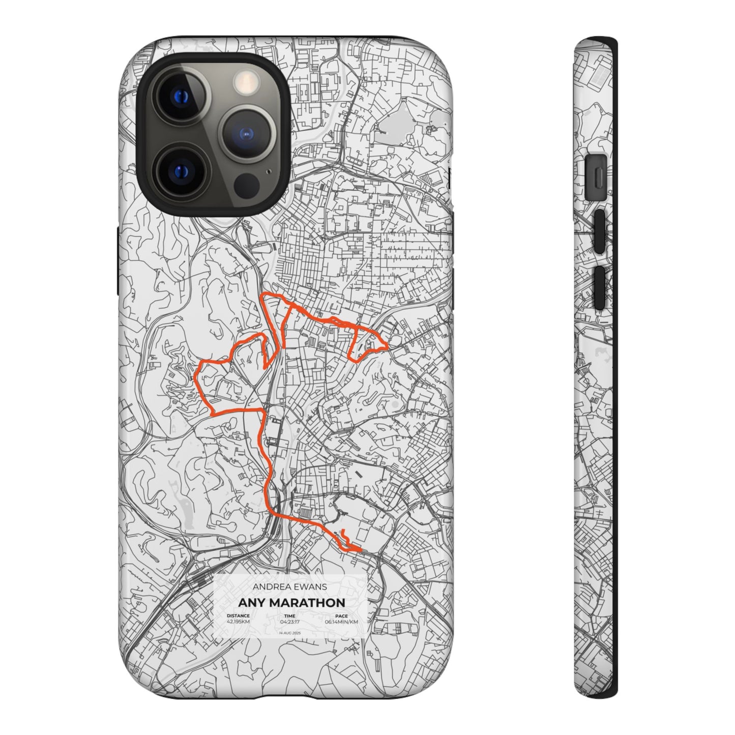 Customized Marathon Route Tough Phone Case