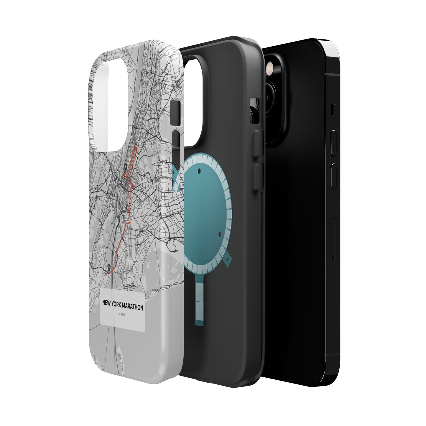 New York Marathon Route Magnetic Impact-Resistant Phone Case