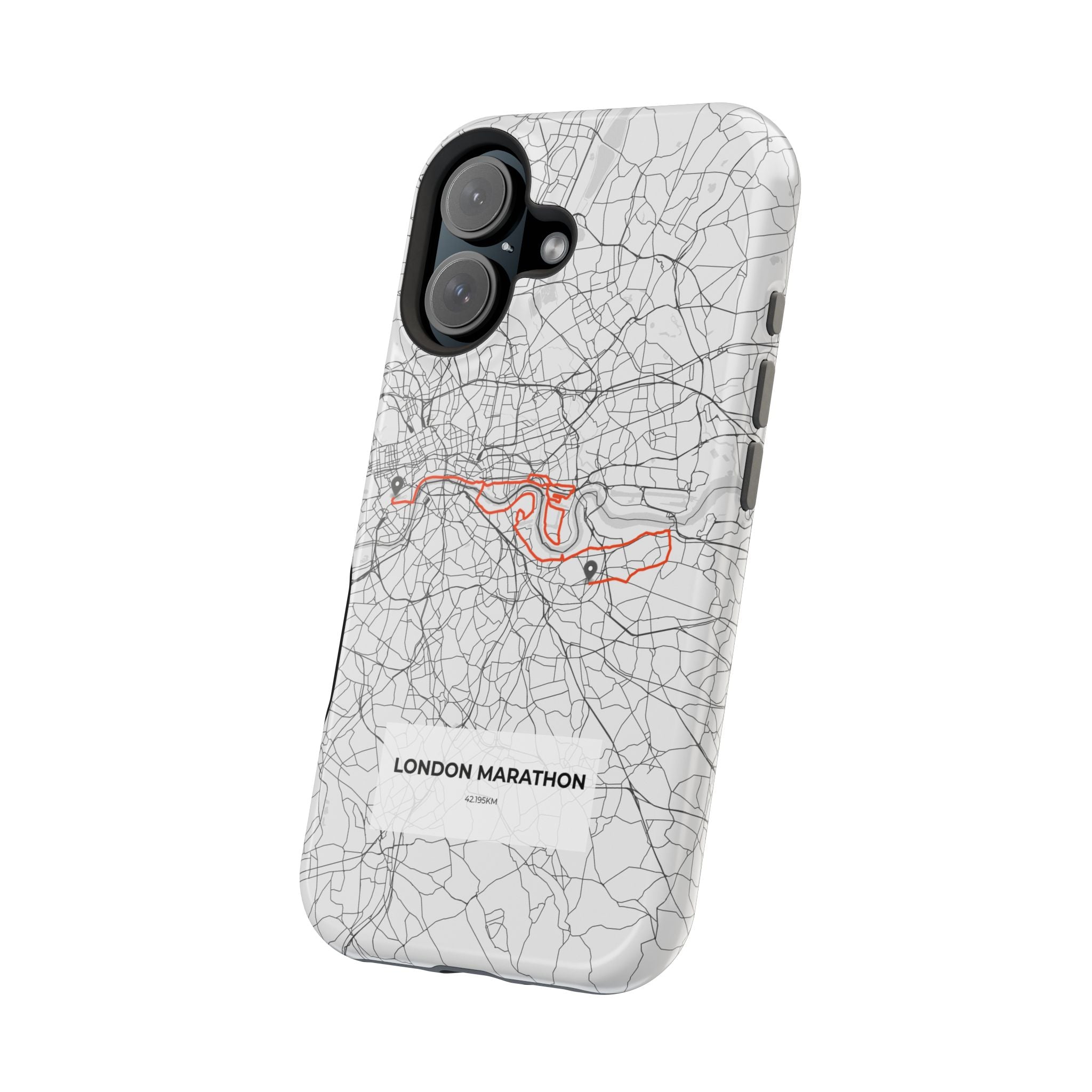 London Marathon Route Magnetic Impact-Resistant Phone Case