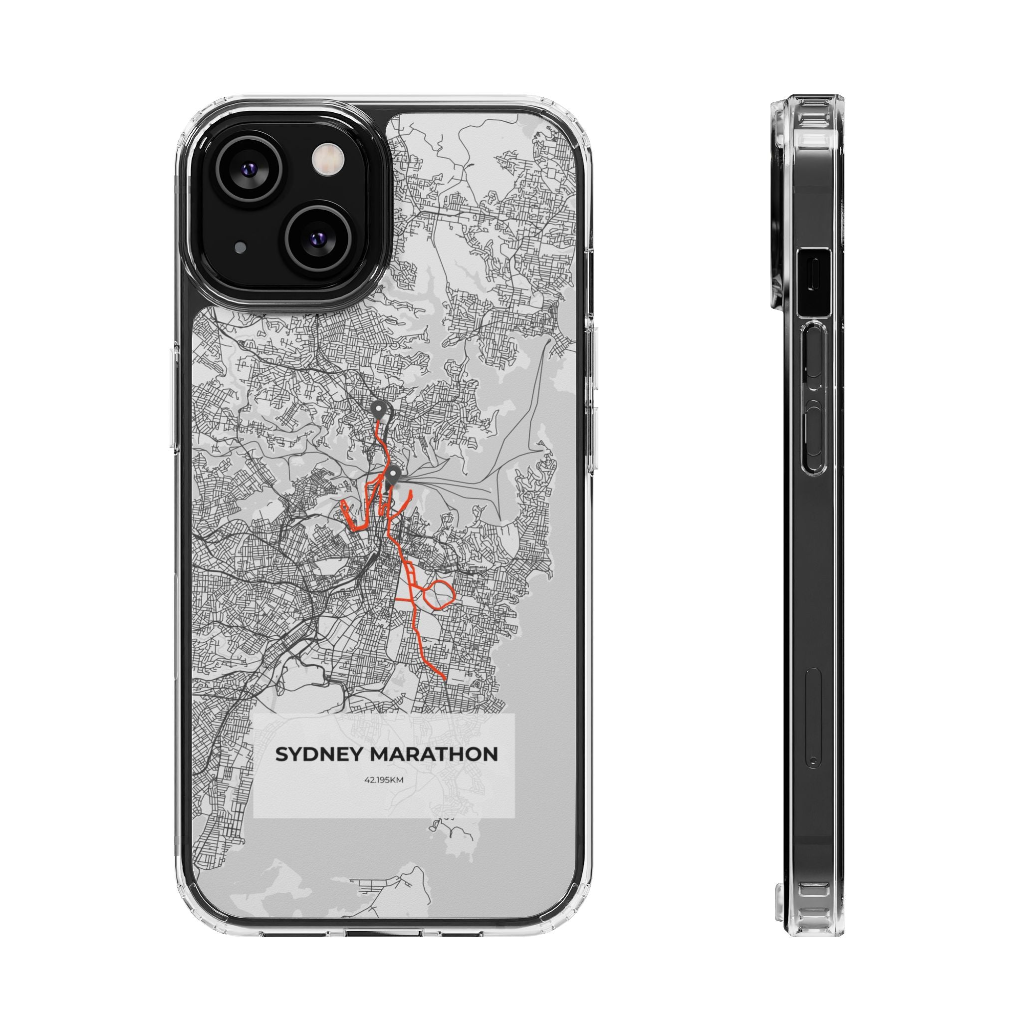 Sydney Marathon Route Magnetic Clear Impact-Resistant Phone Case