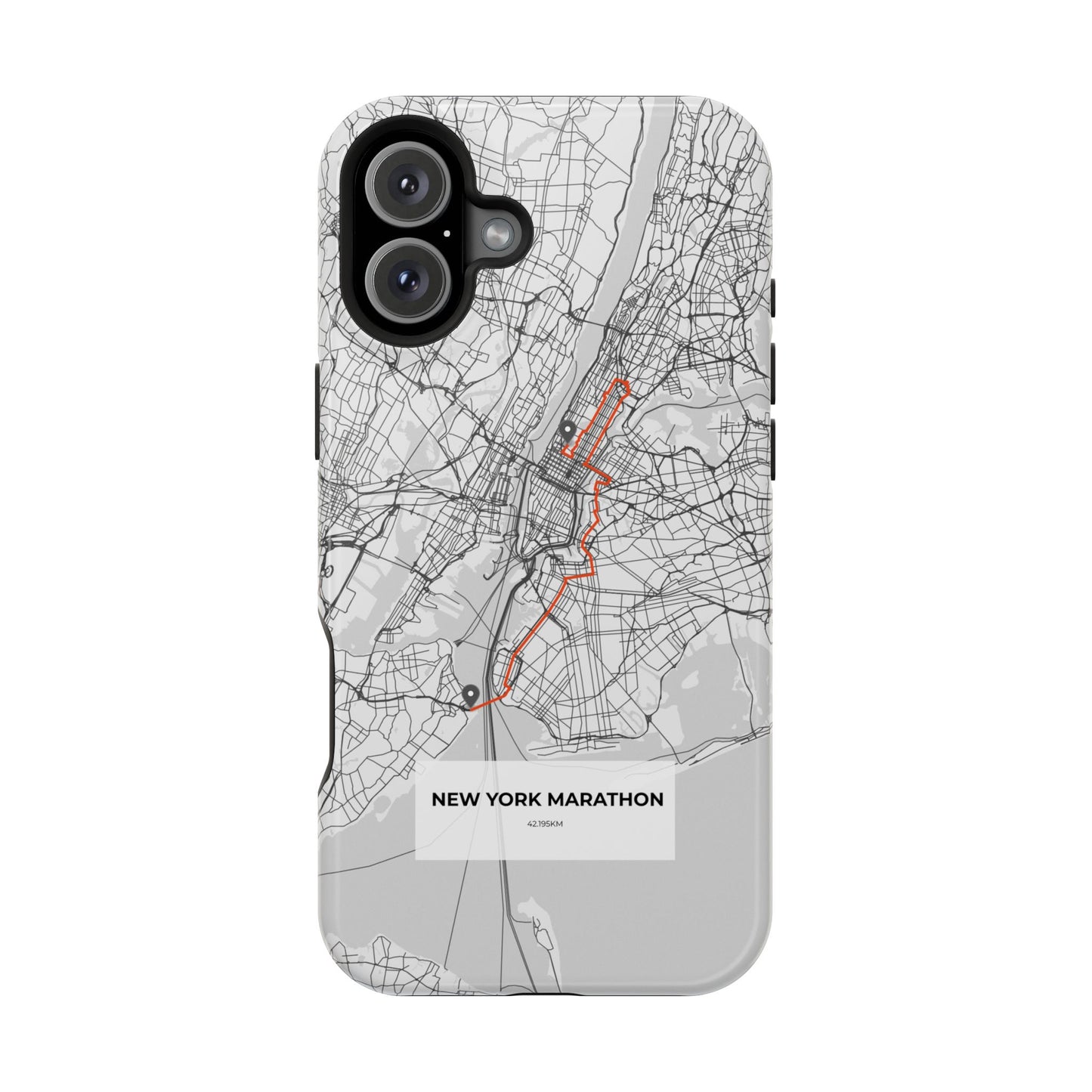 New York Marathon Route Magnetic Impact-Resistant Phone Case