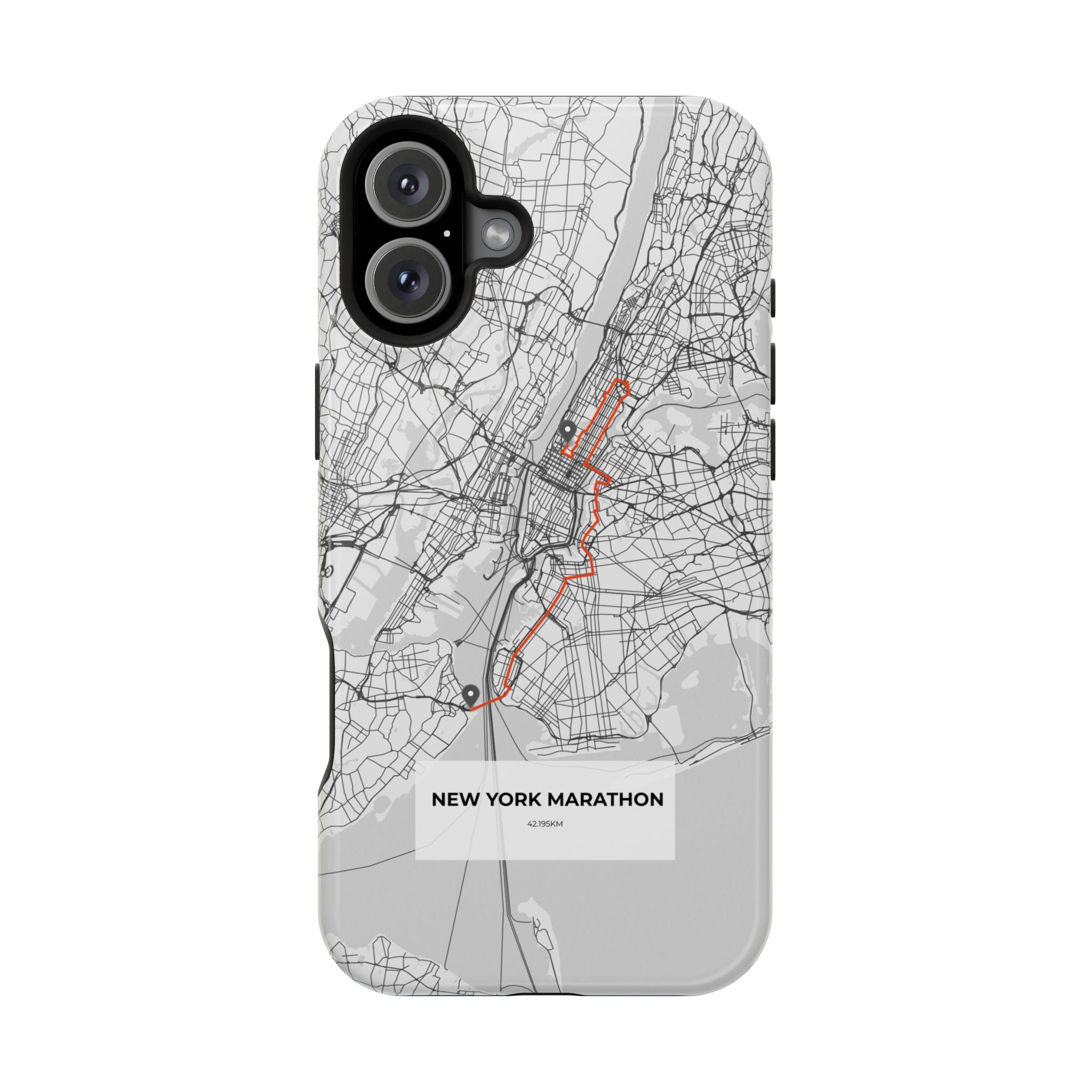 New York Marathon Route Magnetic Impact-Resistant Phone Case