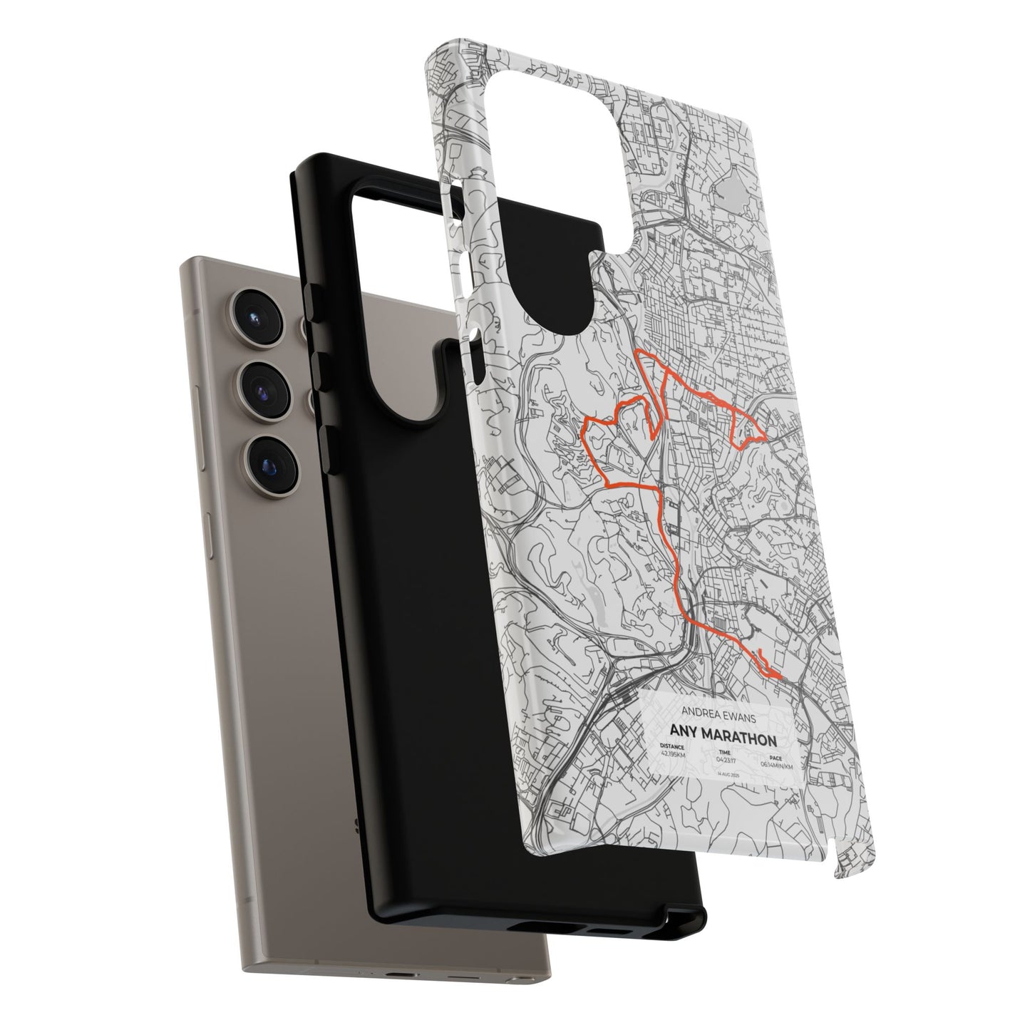 Customized Marathon Route Tough Phone Case