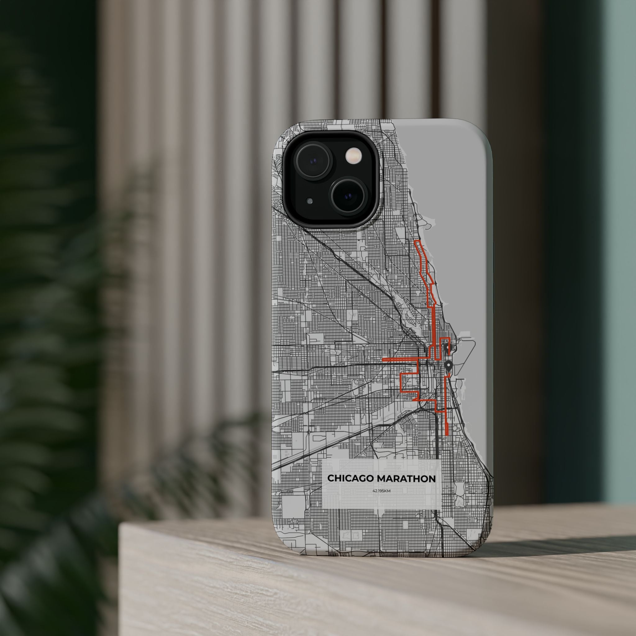Chicago Marathon Route Magnetic Impact-Resistant Phone Case