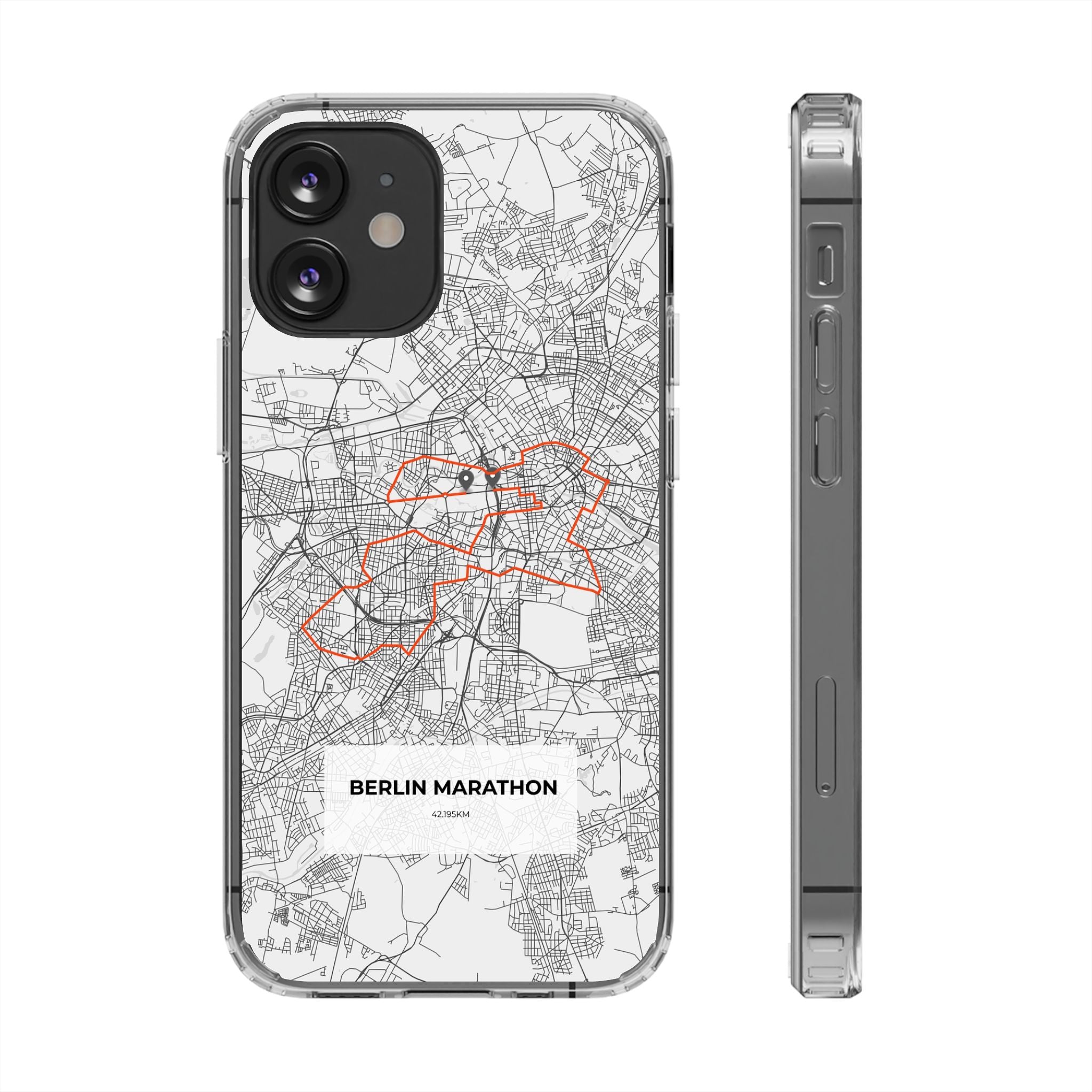 Berlin Marathon Route Magnetic Clear Impact-Resistant Phone Case