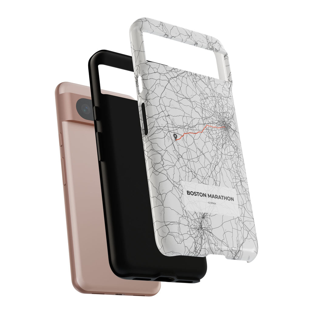 Boston Marathon Route Tough Phone Case