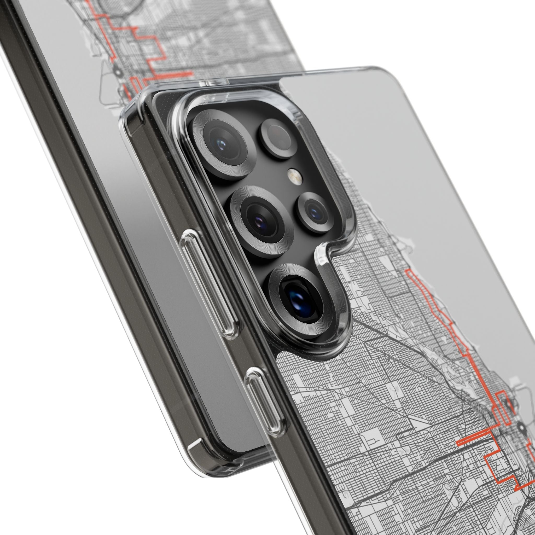 Chicago Marathon Route Clear Impact-Resistant Phone Case