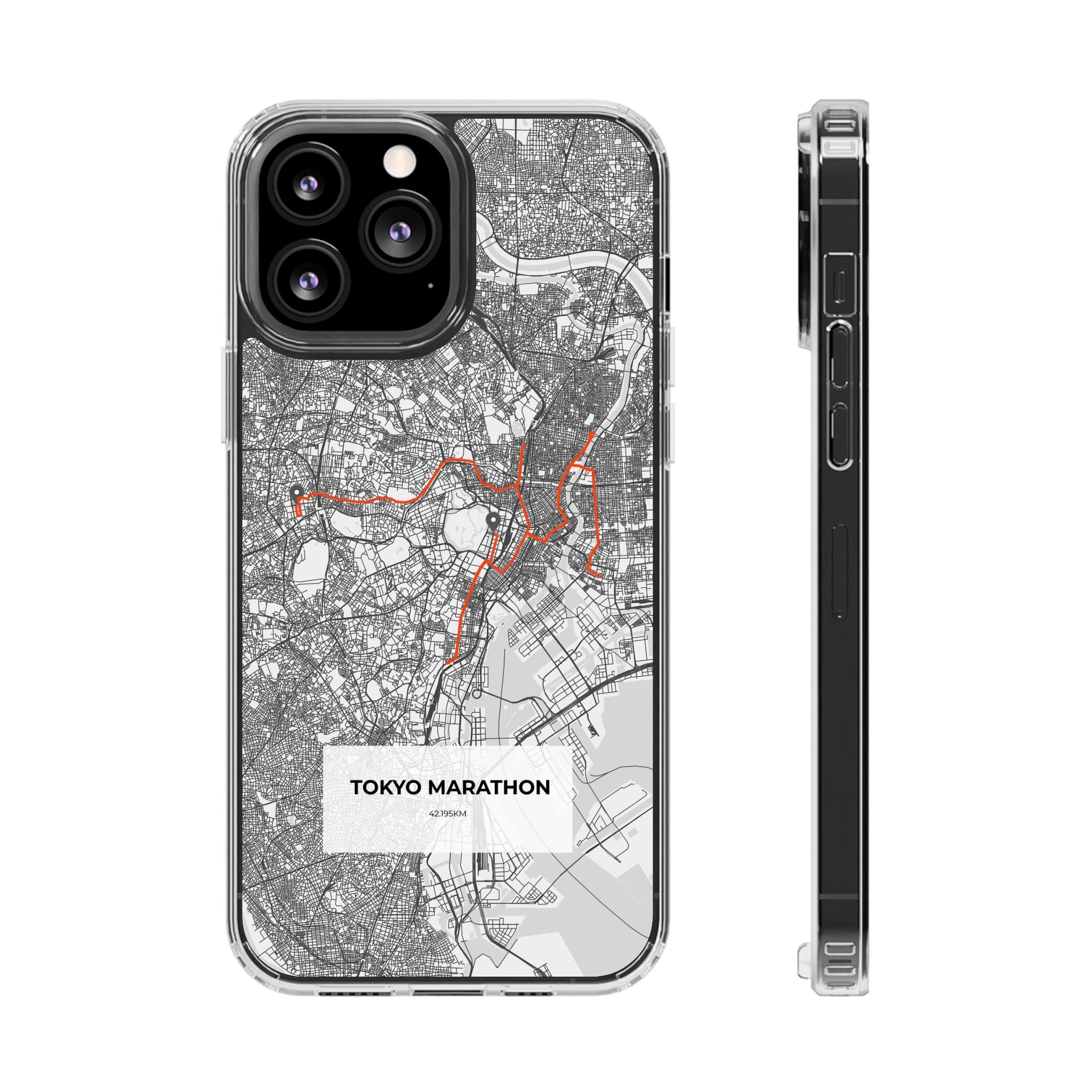 Tokyo Marathon Route Magnetic Clear Impact-Resistant Phone Case