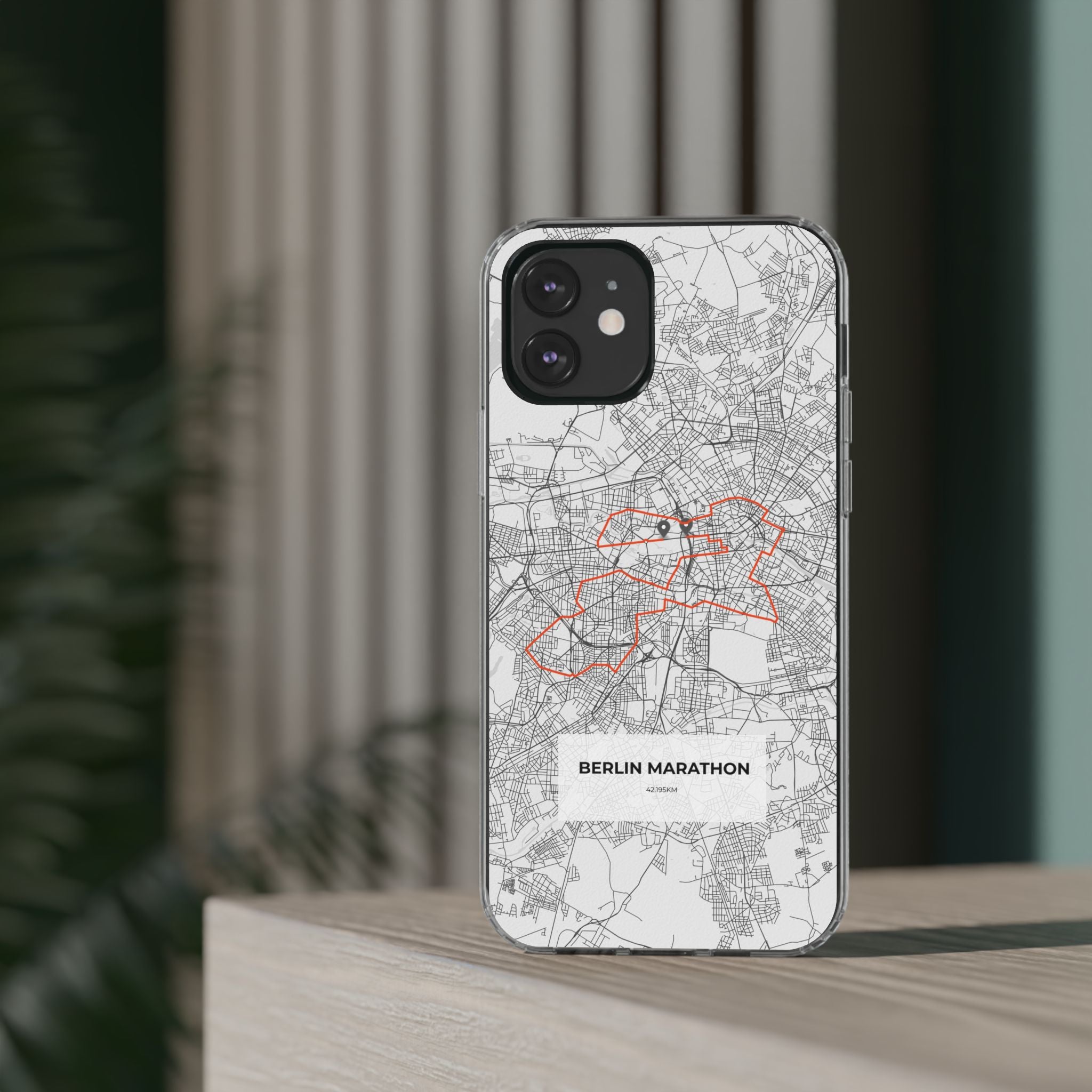 Berlin Marathon Route Clear Impact-Resistant Phone Case