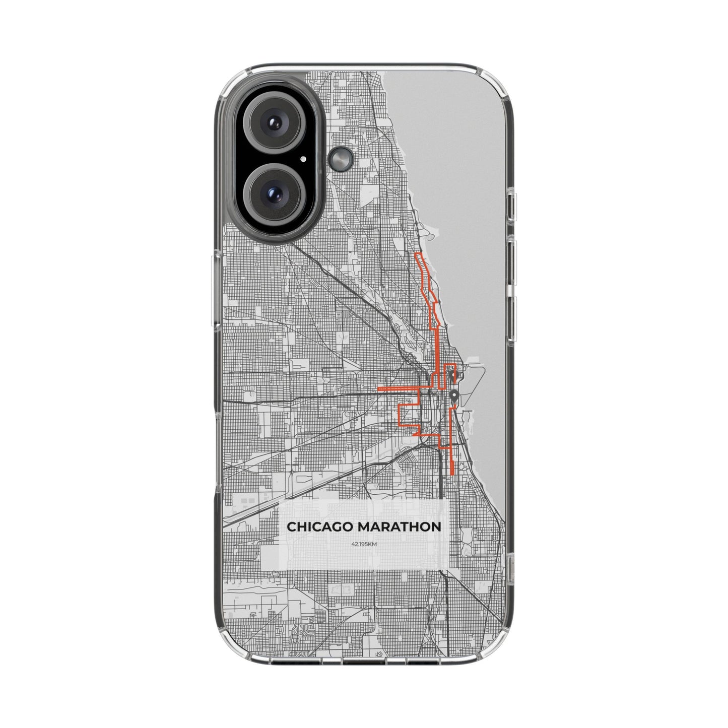 Chicago Marathon Route Magnetic Clear Impact-Resistant Phone Case