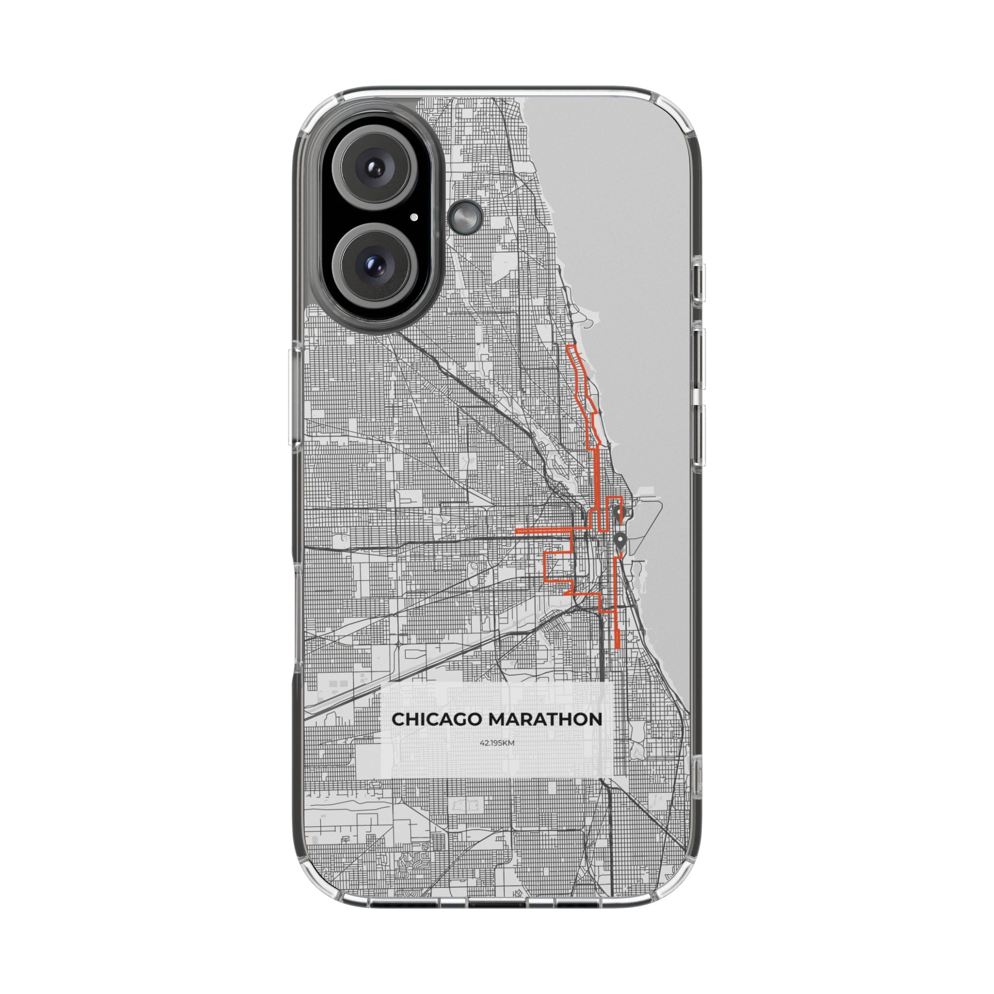 Chicago Marathon Route Magnetic Clear Impact-Resistant Phone Case