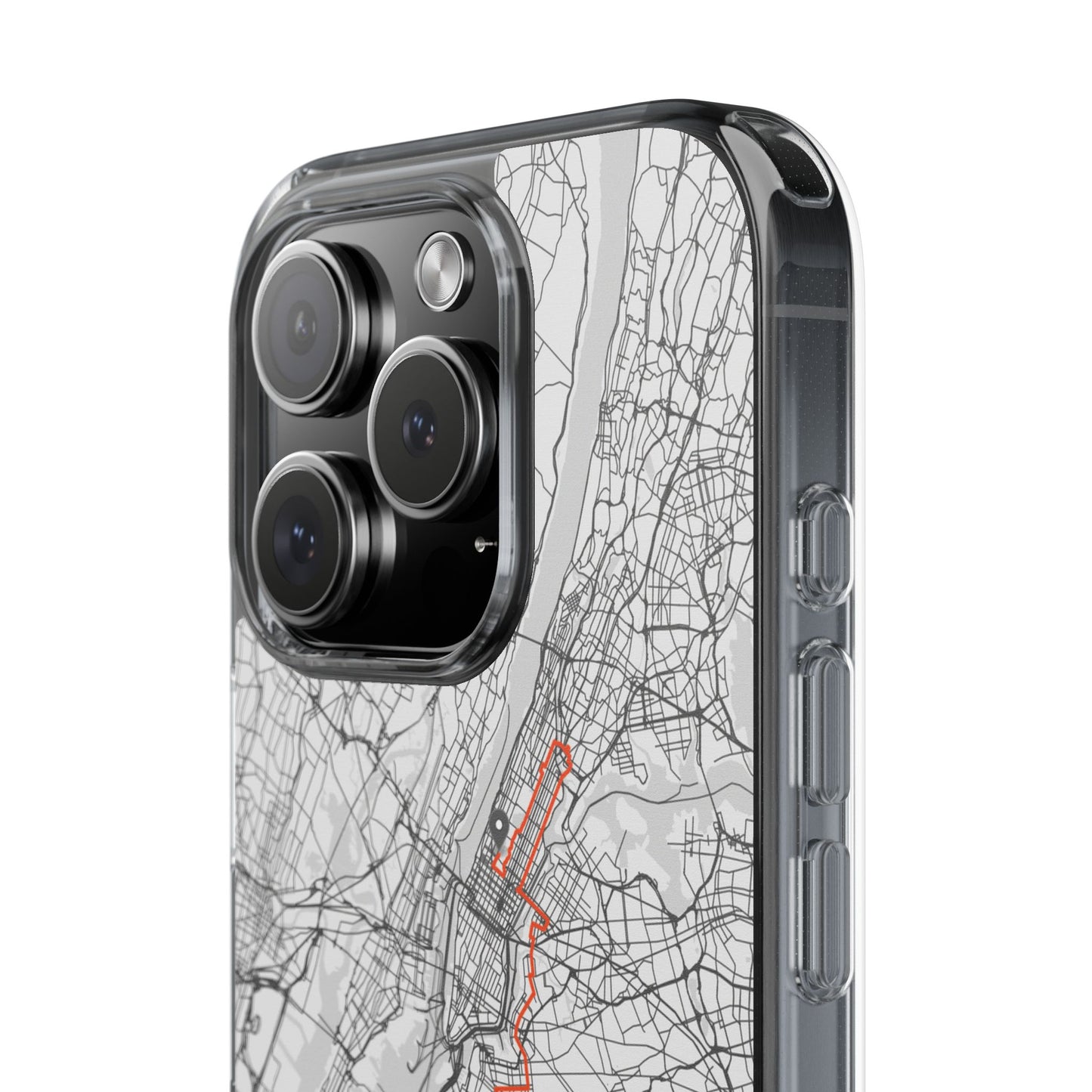 New York Marathon Route Clear Impact-Resistant Phone Case