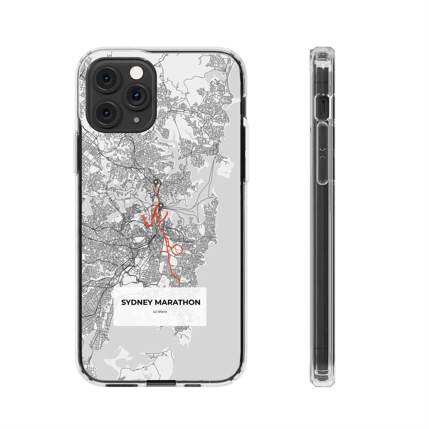 Sydney Marathon Route Clear Impact-Resistant Phone Case