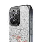 London Marathon Route Clear Impact-Resistant Phone Case