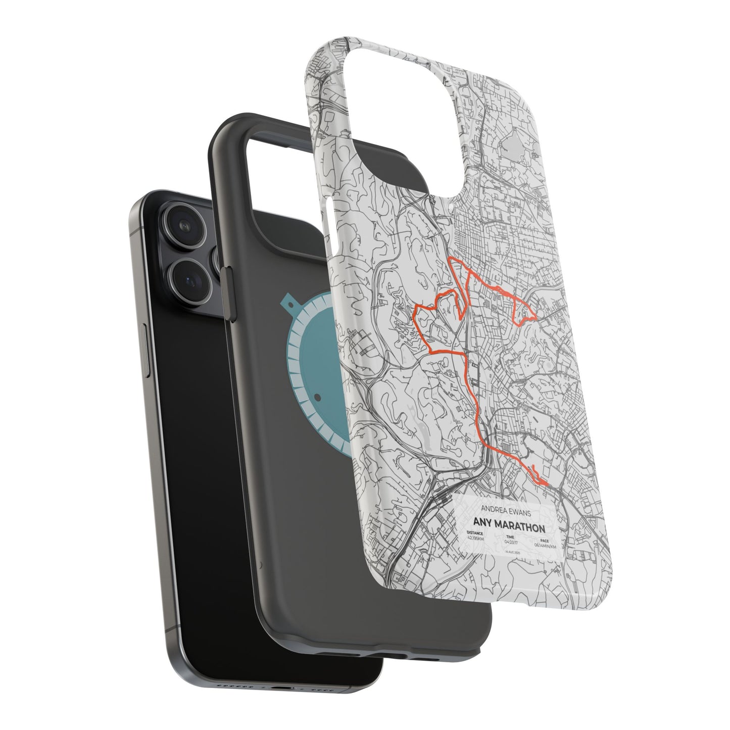Customized Marathon Route Magnetic Impact-Resistant Phone Case