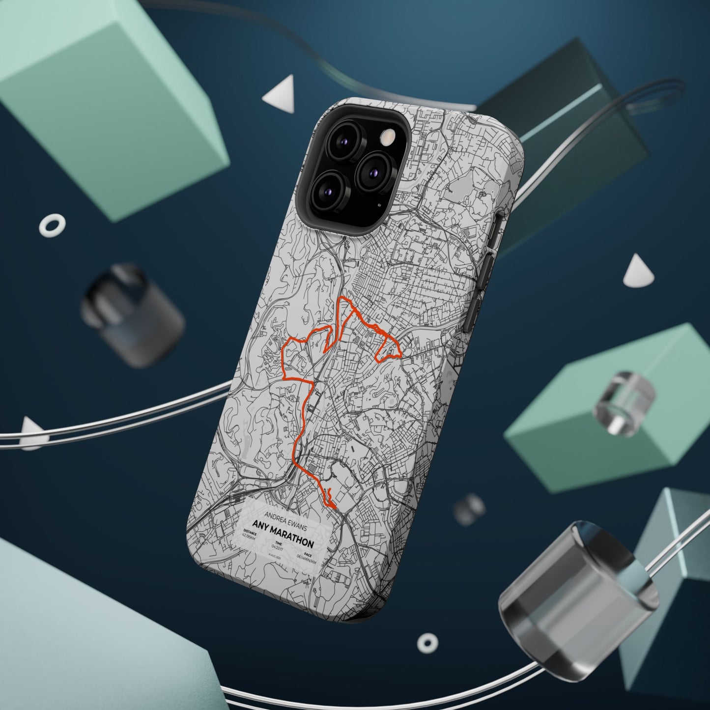 Customized Marathon Route Magnetic Impact-Resistant Phone Case
