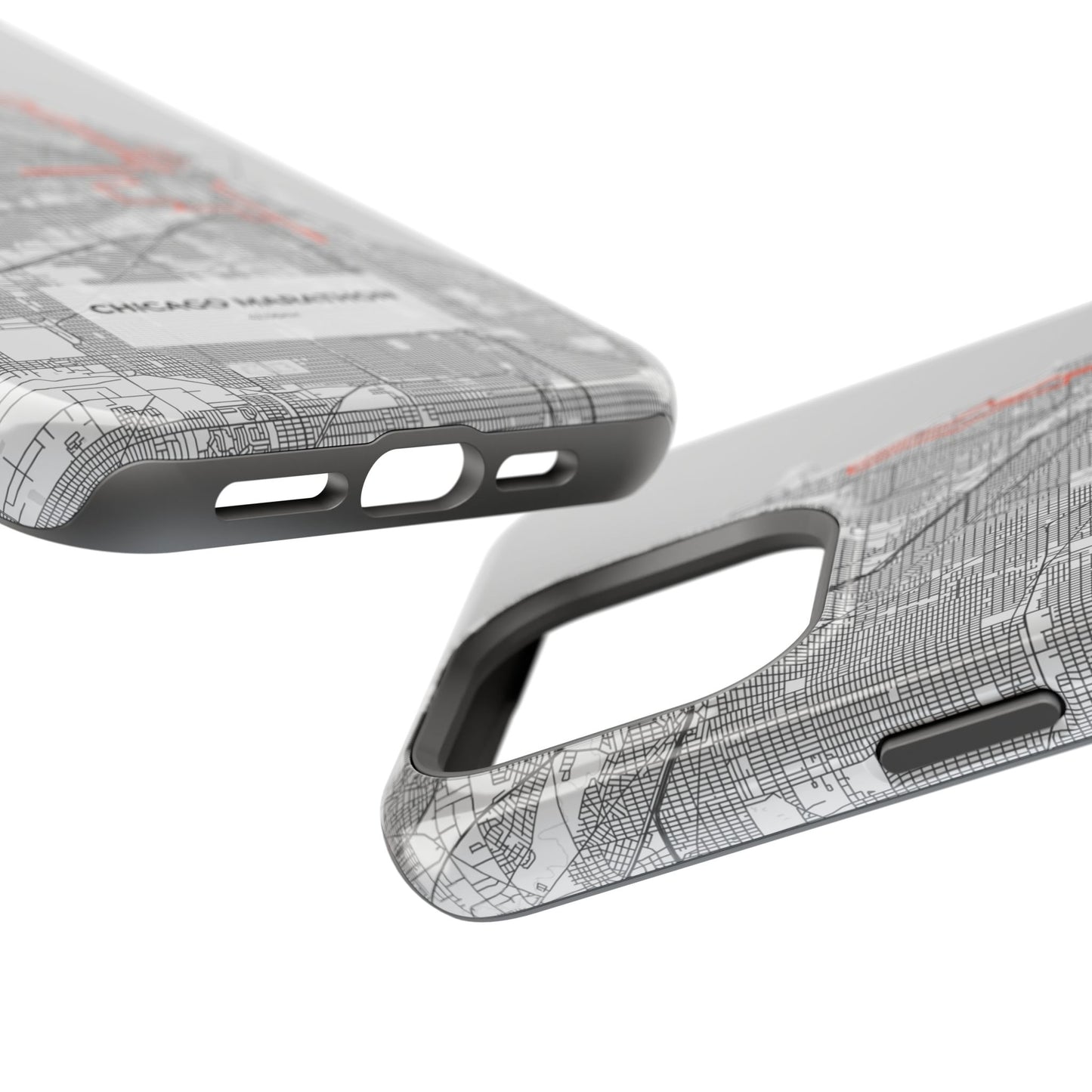 Chicago Marathon Route Magnetic Impact-Resistant Phone Case