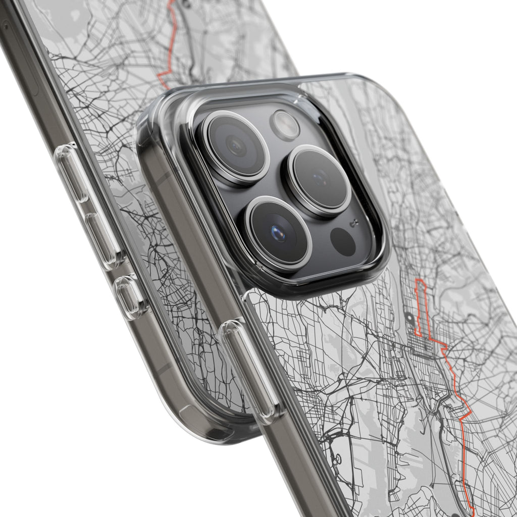 New York Marathon Route Clear Impact-Resistant Phone Case