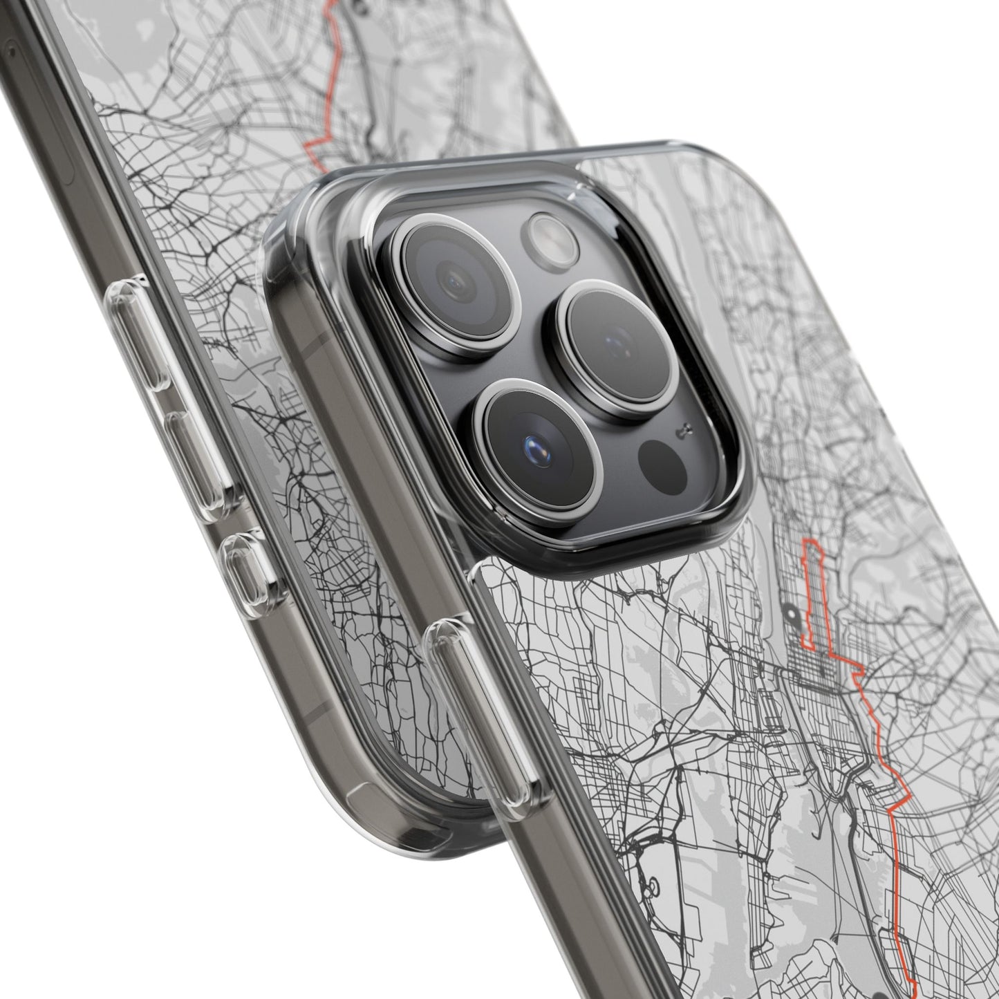 New York Marathon Route Clear Impact-Resistant Phone Case