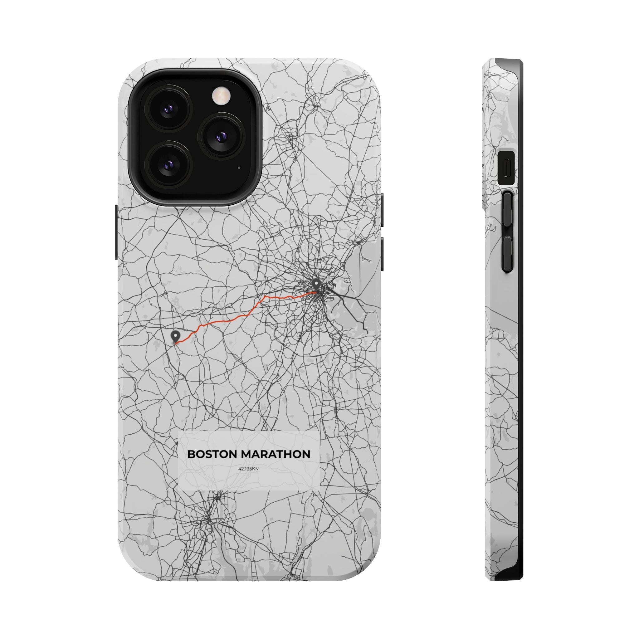Boston Marathon Route Magnetic Impact-Resistant Phone Case